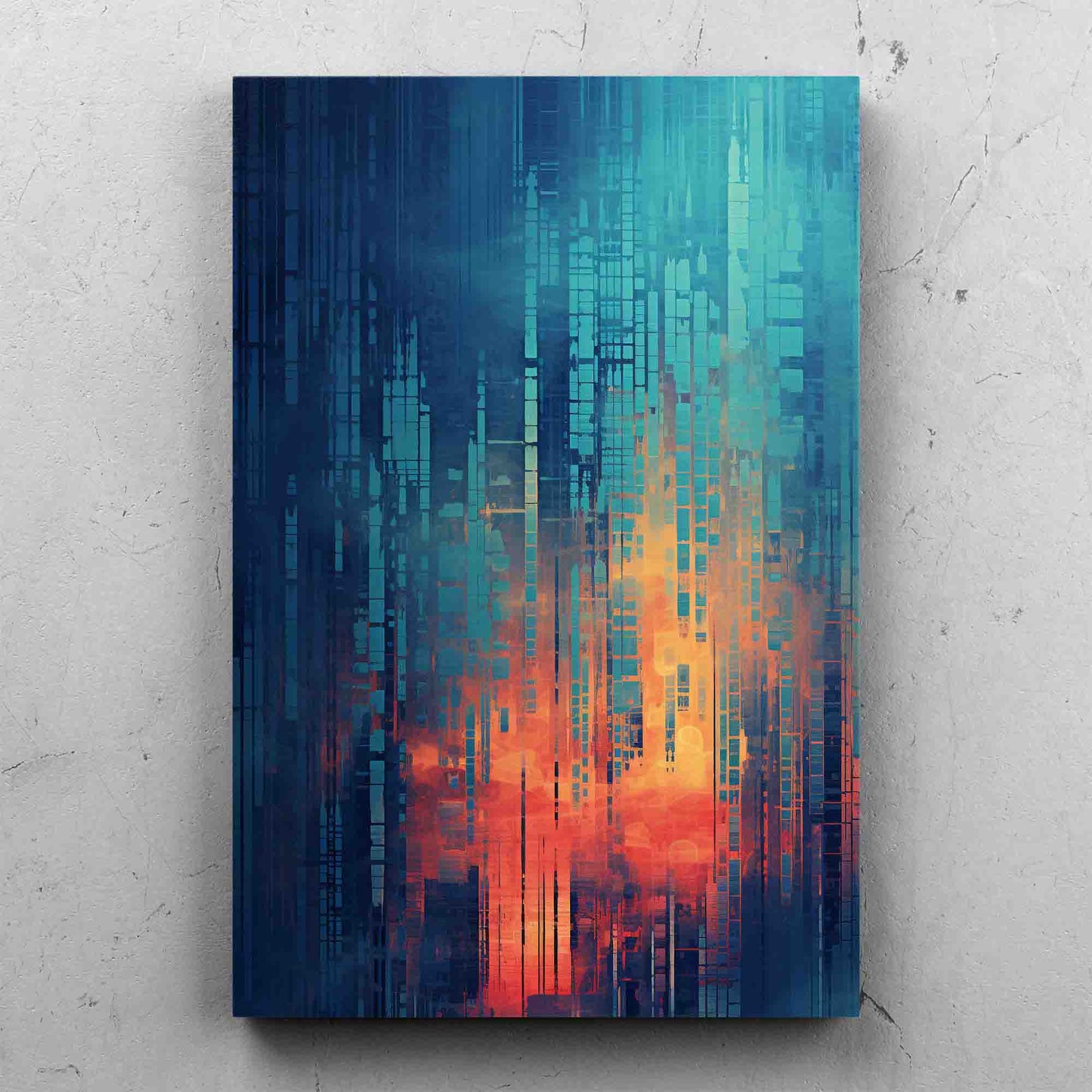 Abstract Colorful Glitch Paint