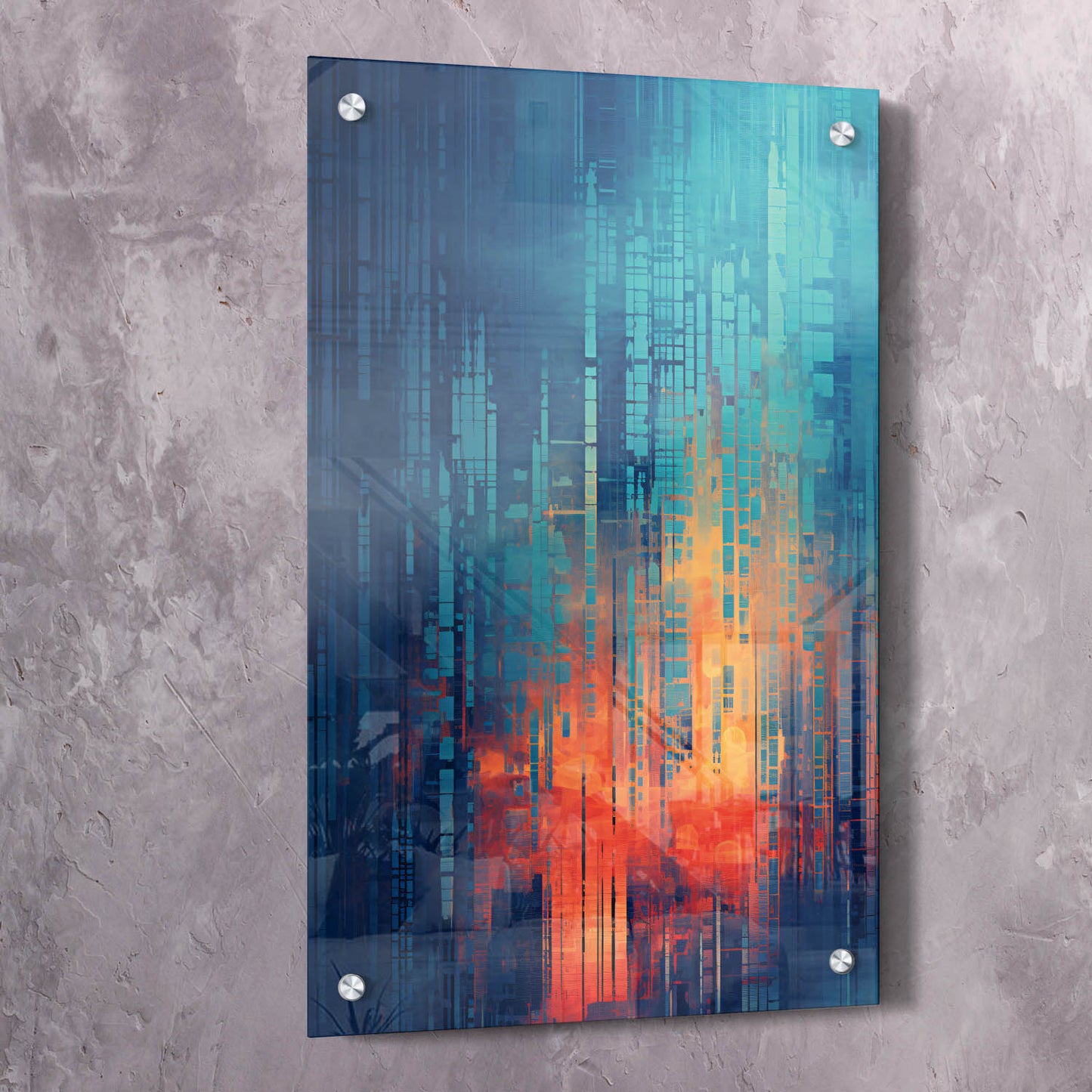 Abstract Colorful Glitch Paint