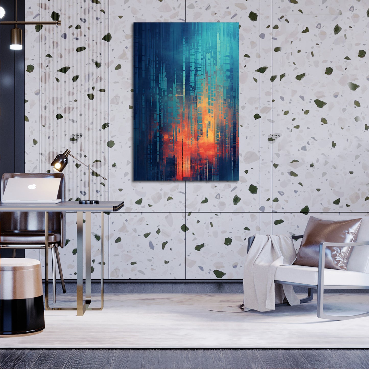 Abstract Colorful Glitch Paint