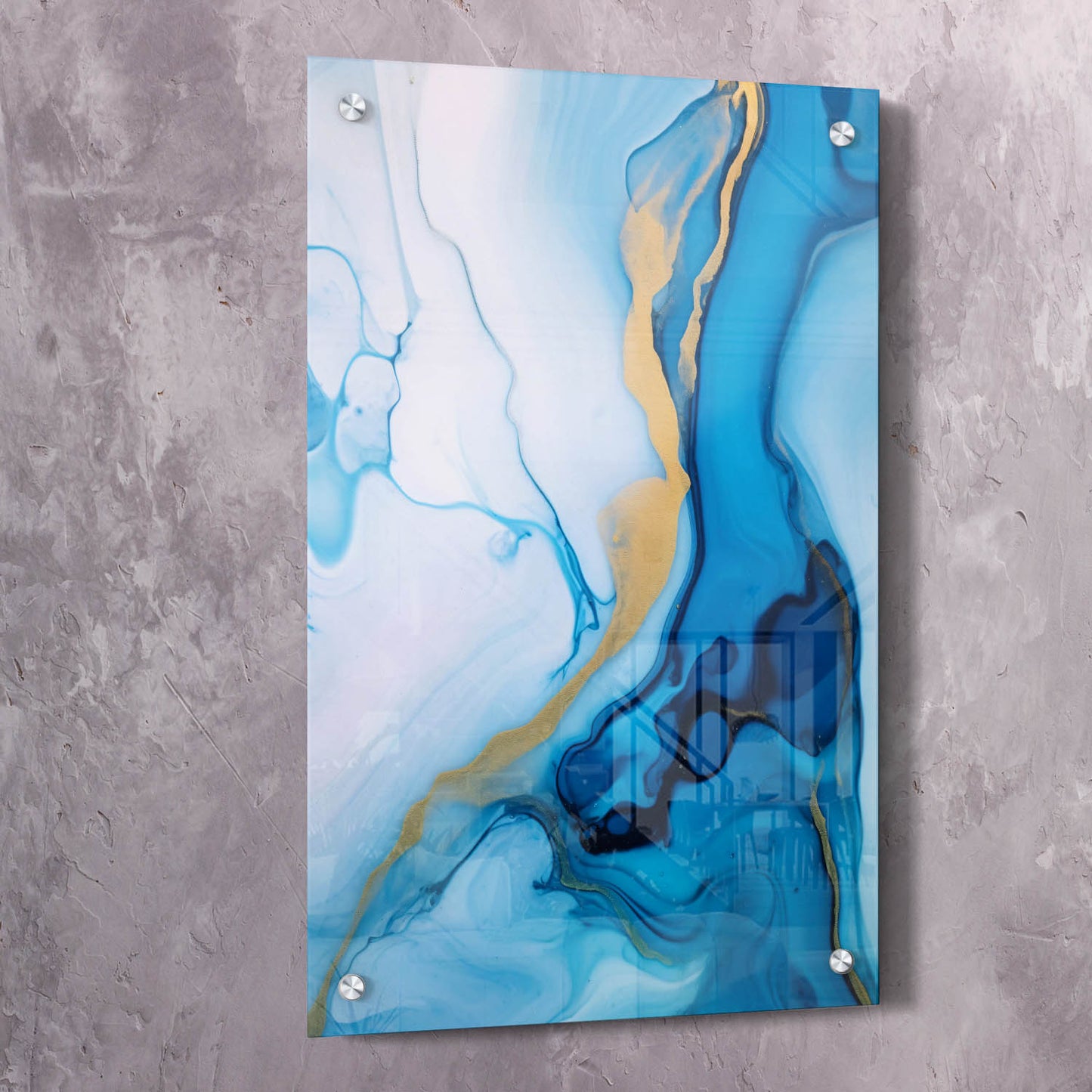 Abstract Colorful Paint on White Surface