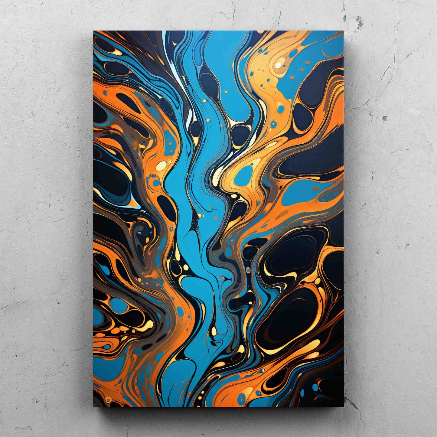 Abstract Glowing Liquid Gold Pattern