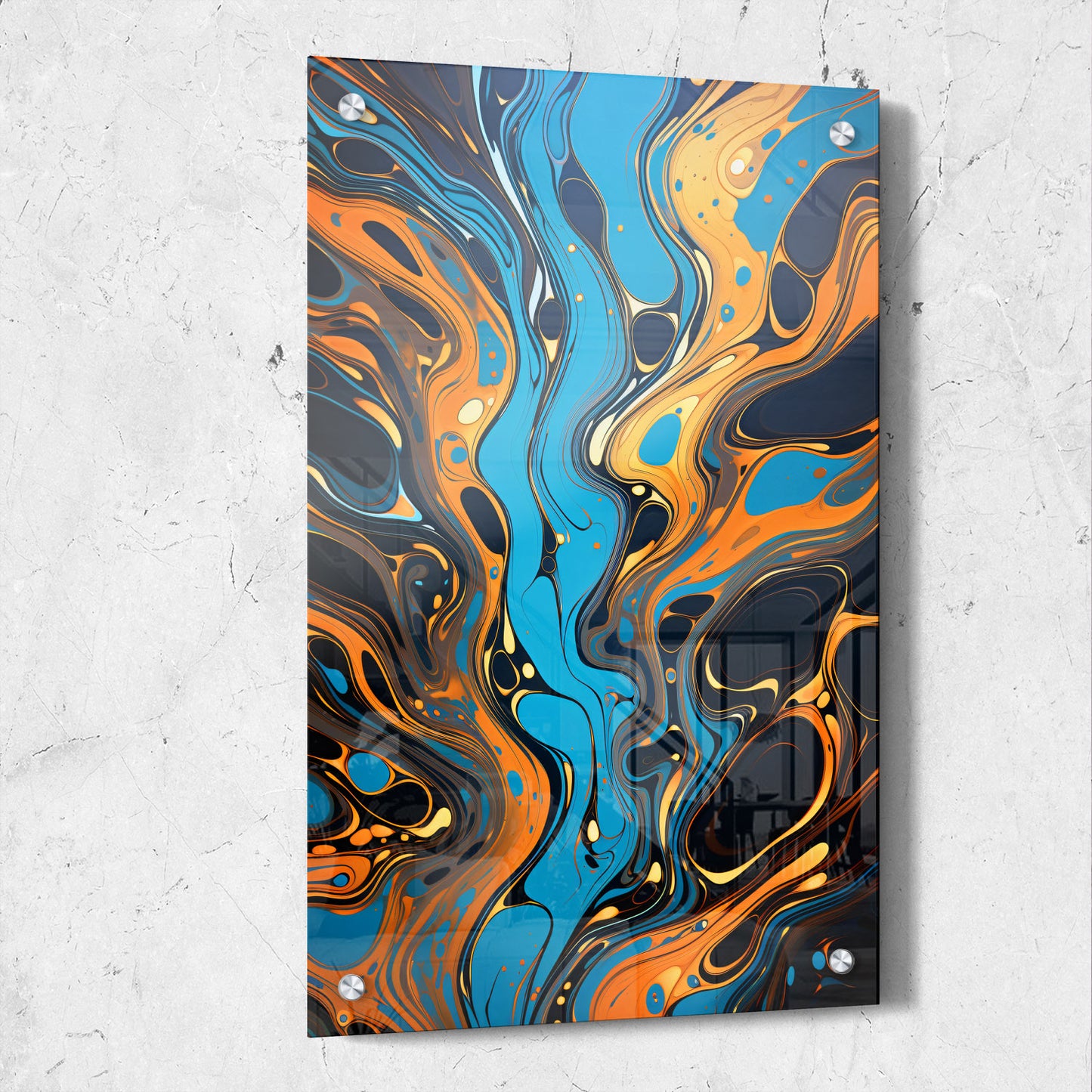 Abstract Glowing Liquid Gold Pattern