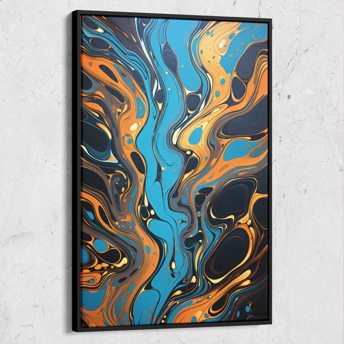 Abstract Glowing Liquid Gold Pattern