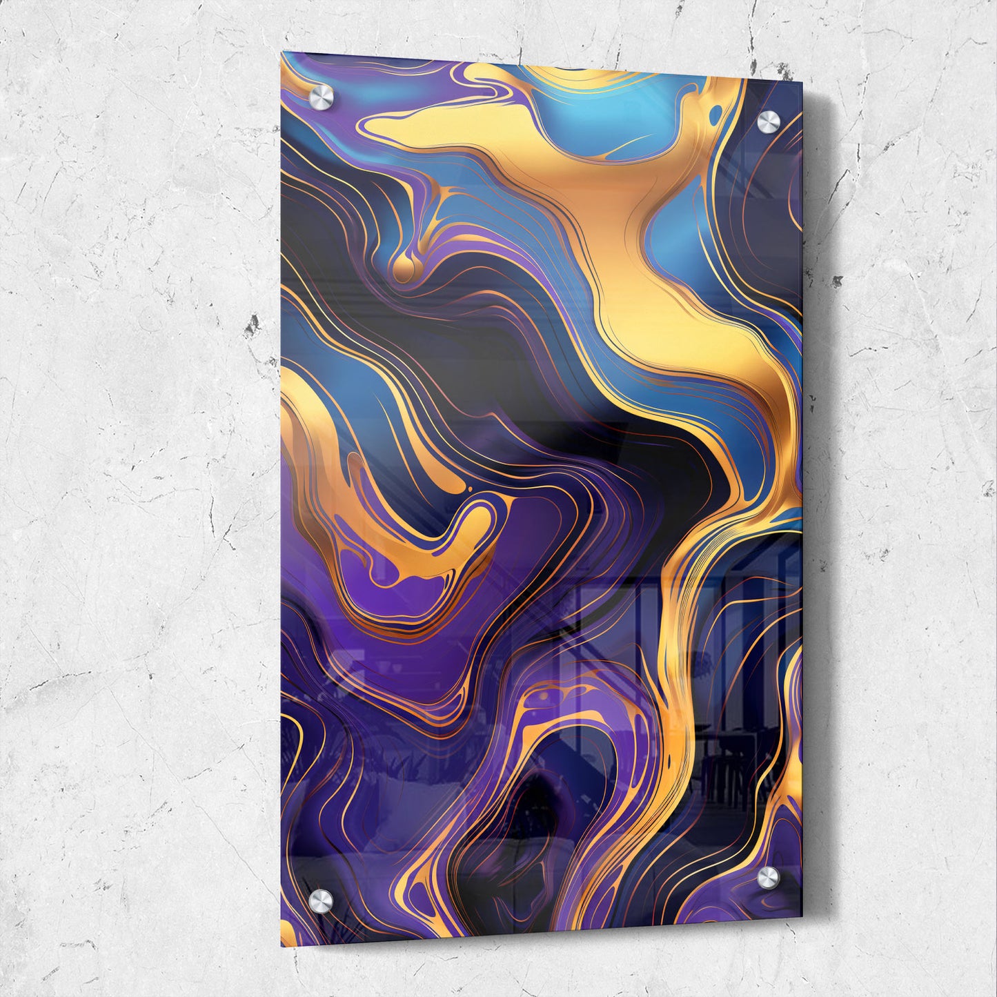 Abstract Liquid Gold Pattern