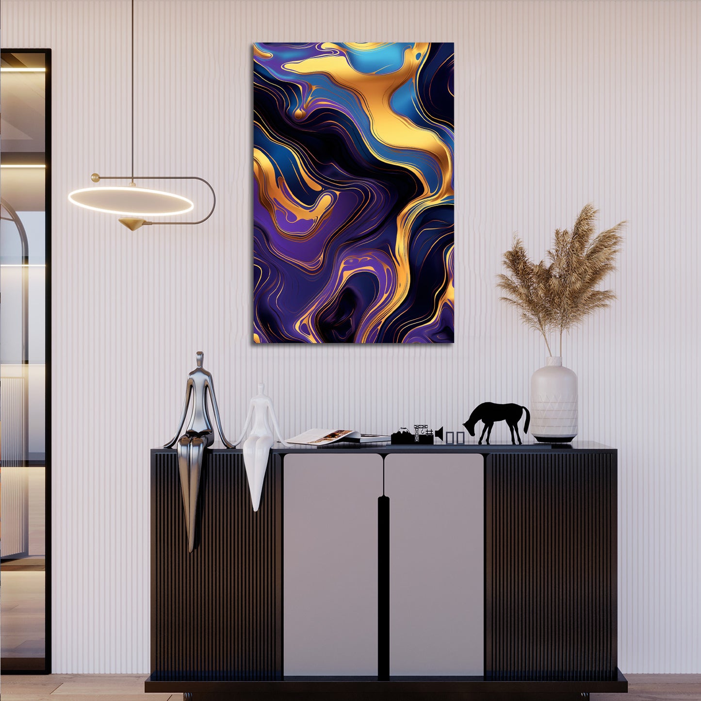Abstract Liquid Gold Pattern