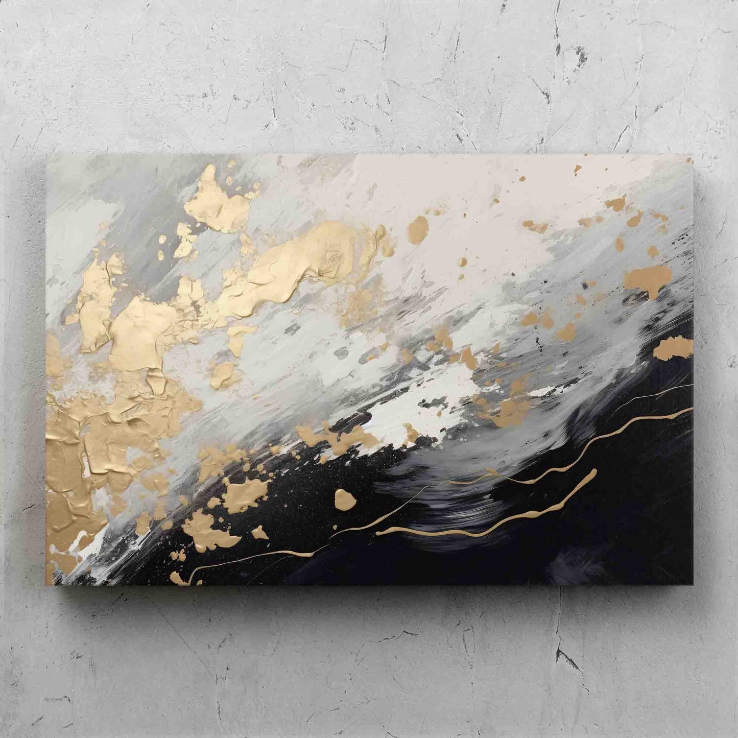 Abstract Textured Paint Splatter Art