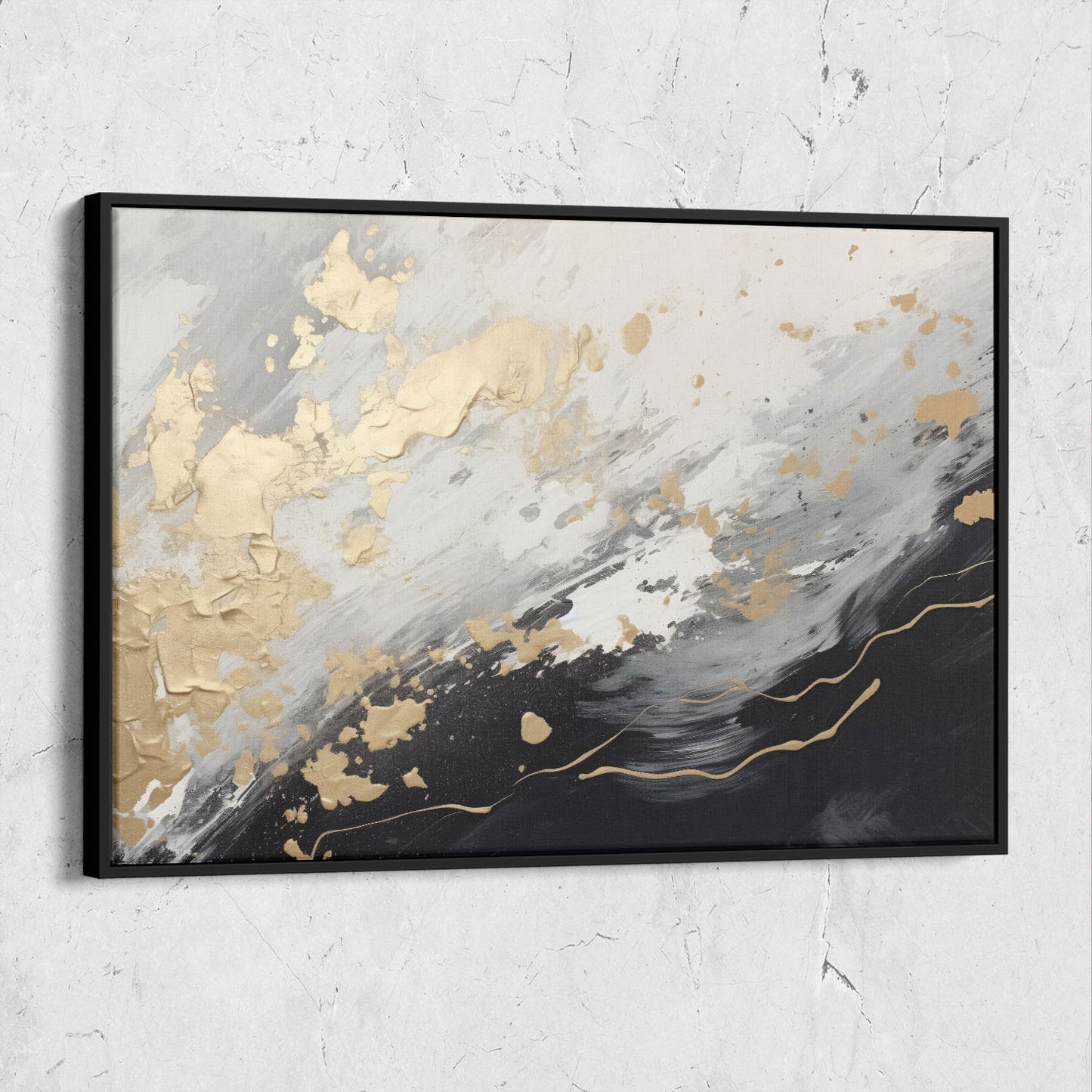 Abstract Textured Paint Splatter Art