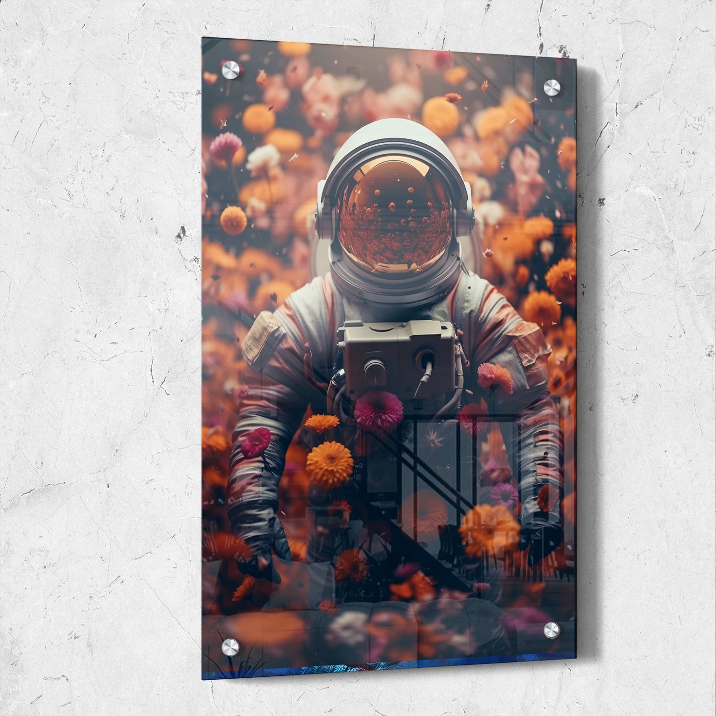 Astronaut Surrounded by Butterflys