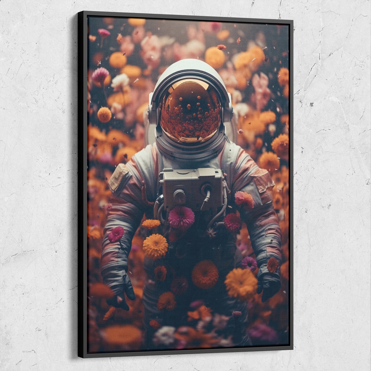 Astronaut Surrounded by Butterflys