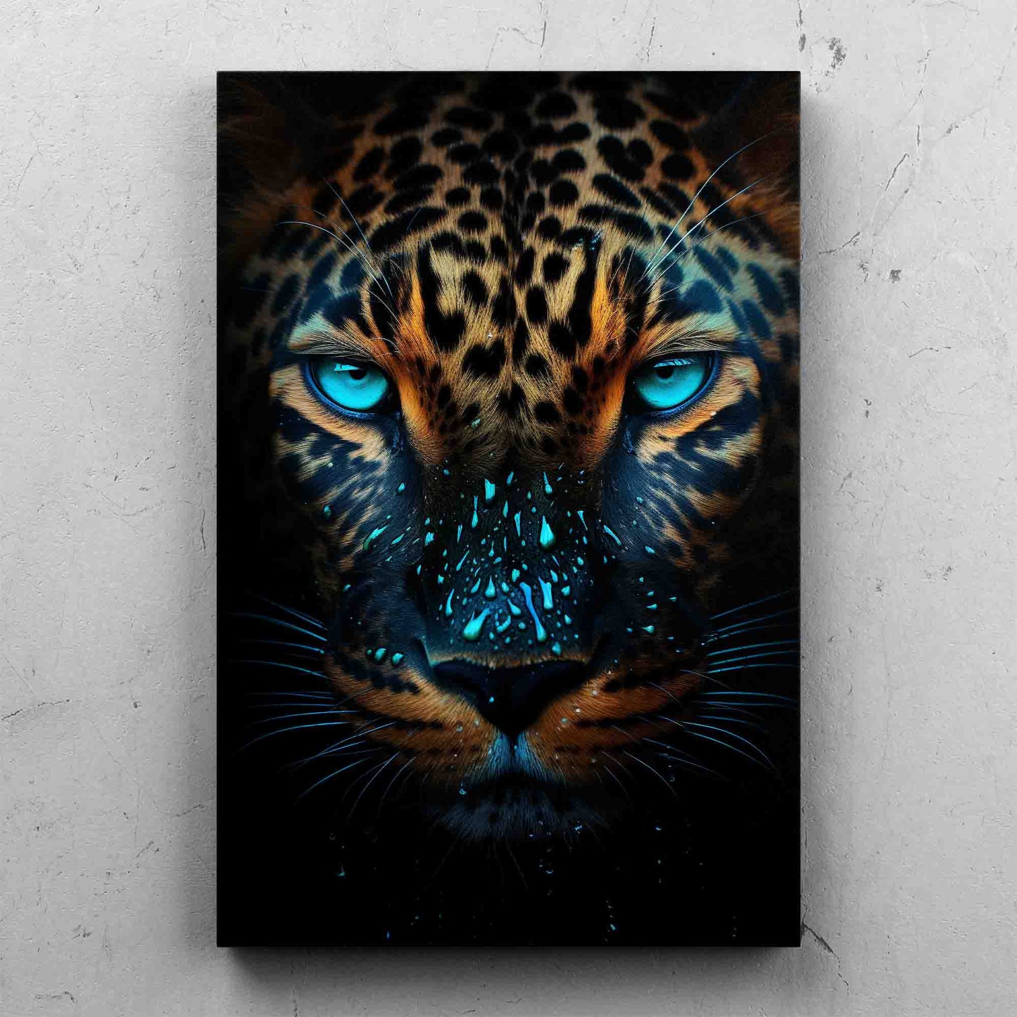Dark Leopard Blue Eyes