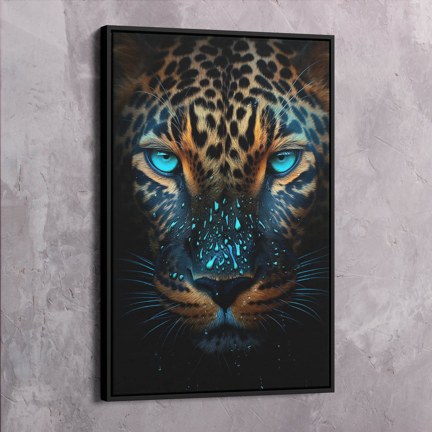 Dark Leopard Blue Eyes