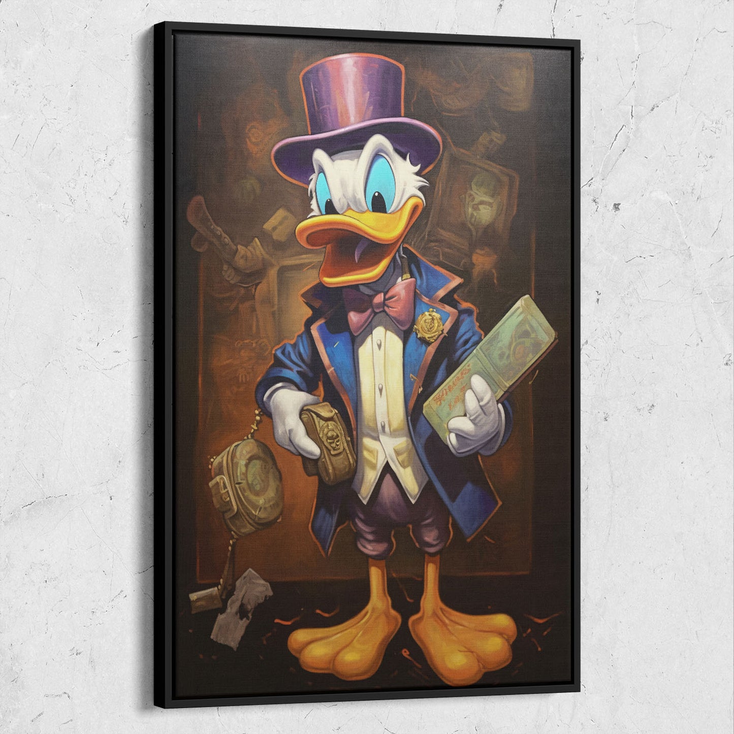 Scrooge McDuck Holding Luxury Purse
