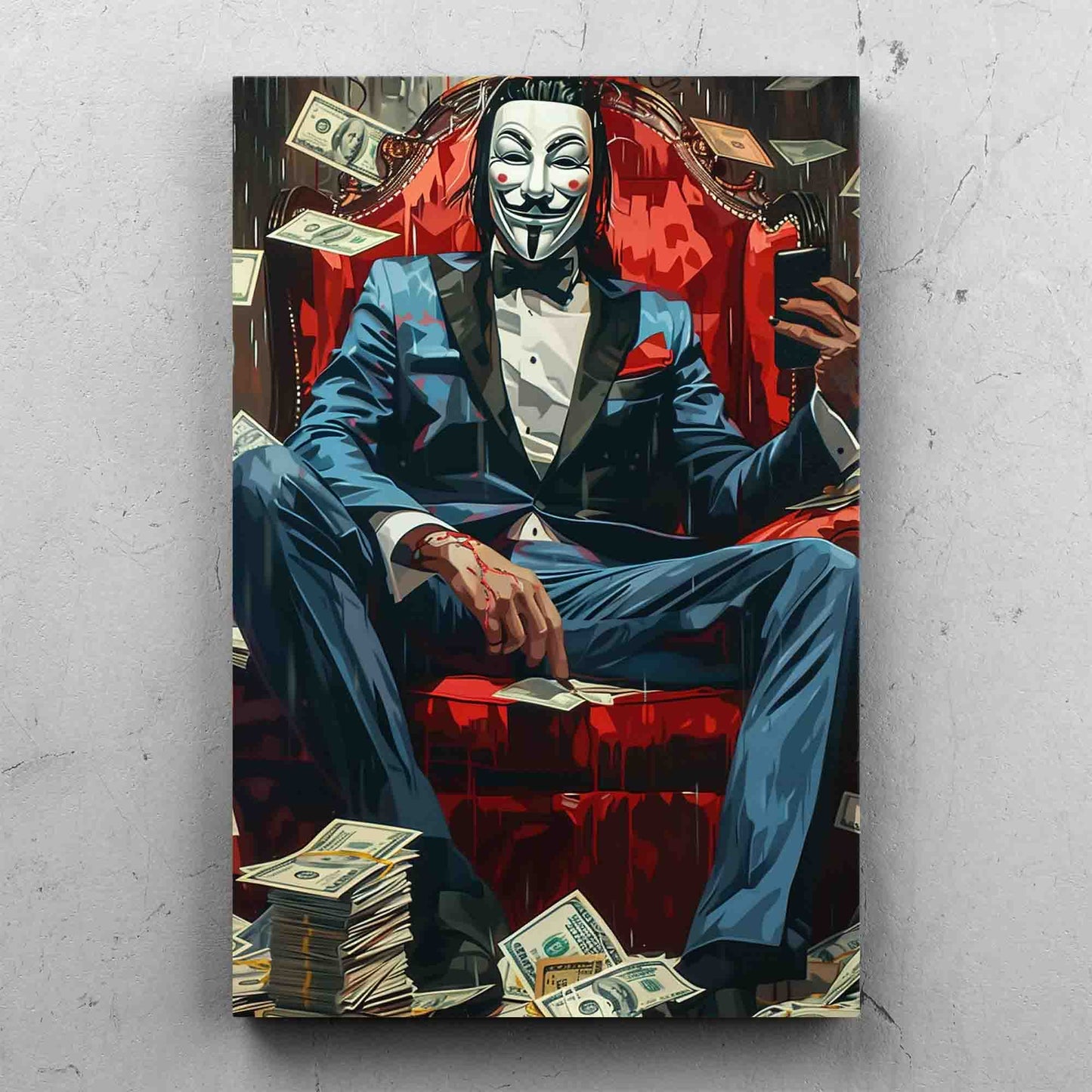 Anonymous Mask Money Digital Art