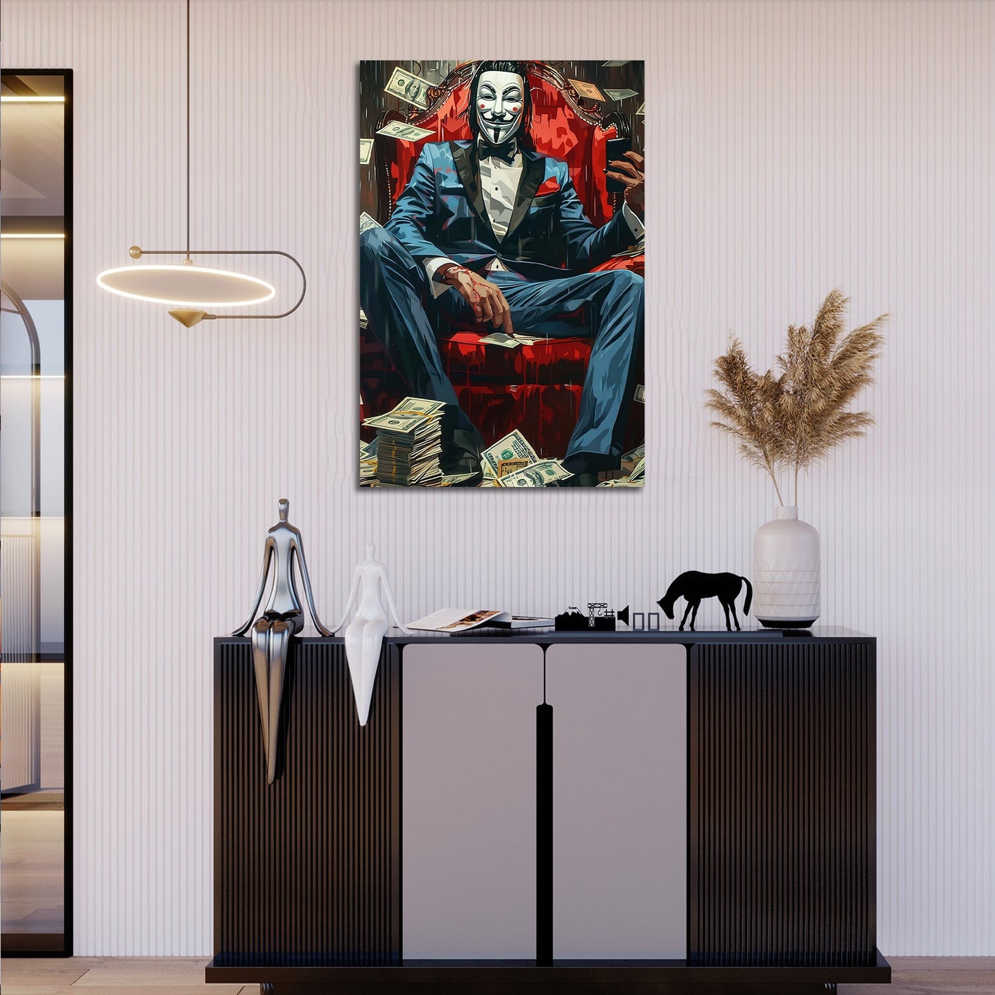 Anonymous Mask Money Digital Art