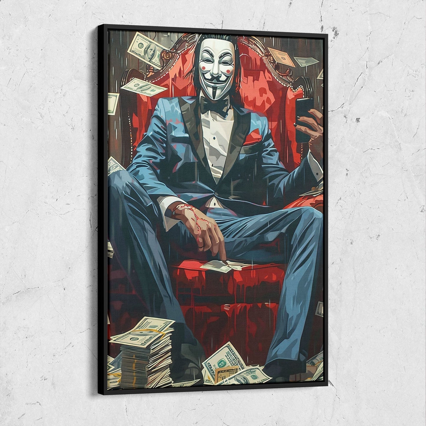 Anonymous Mask Money Digital Art