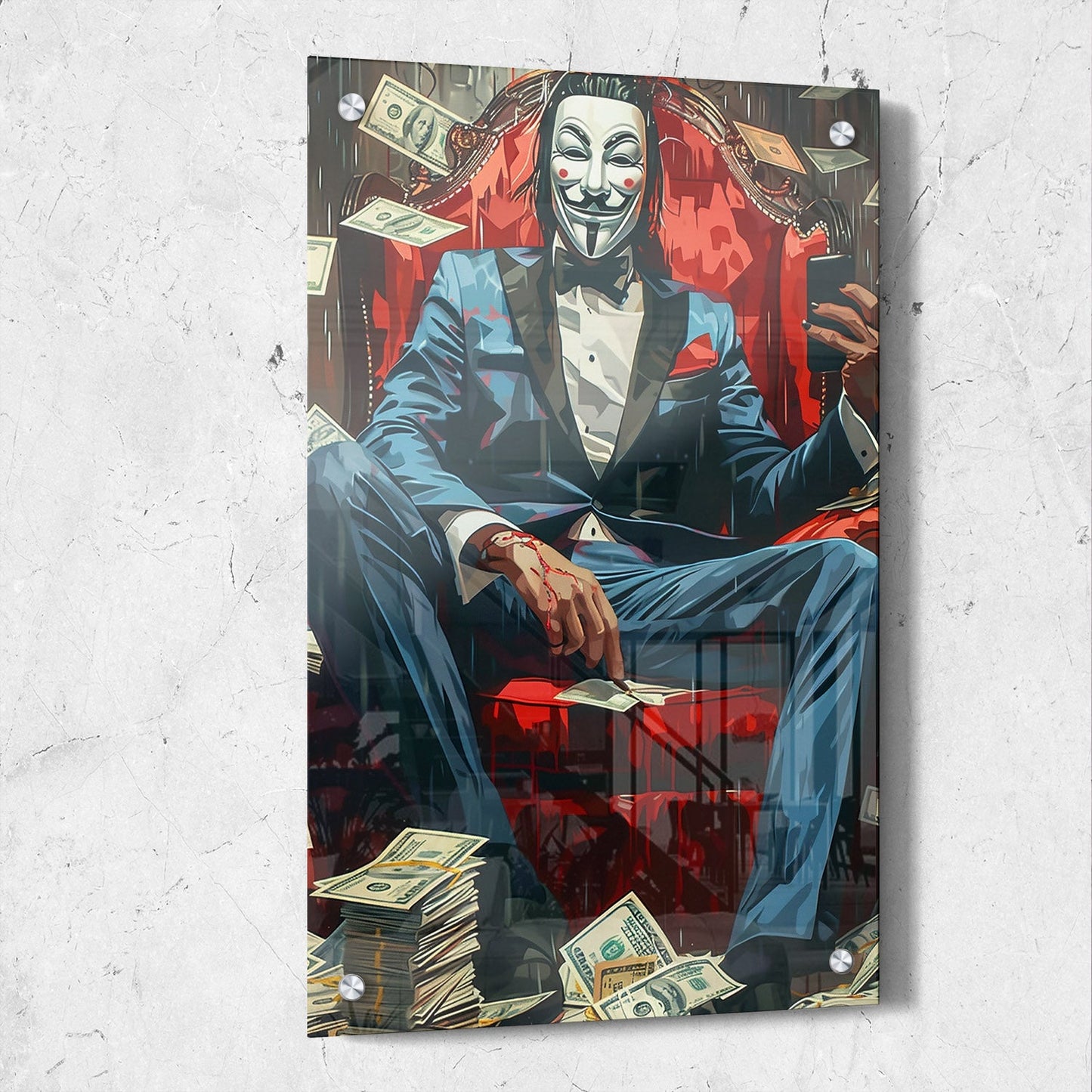 Anonymous Mask Money Digital Art