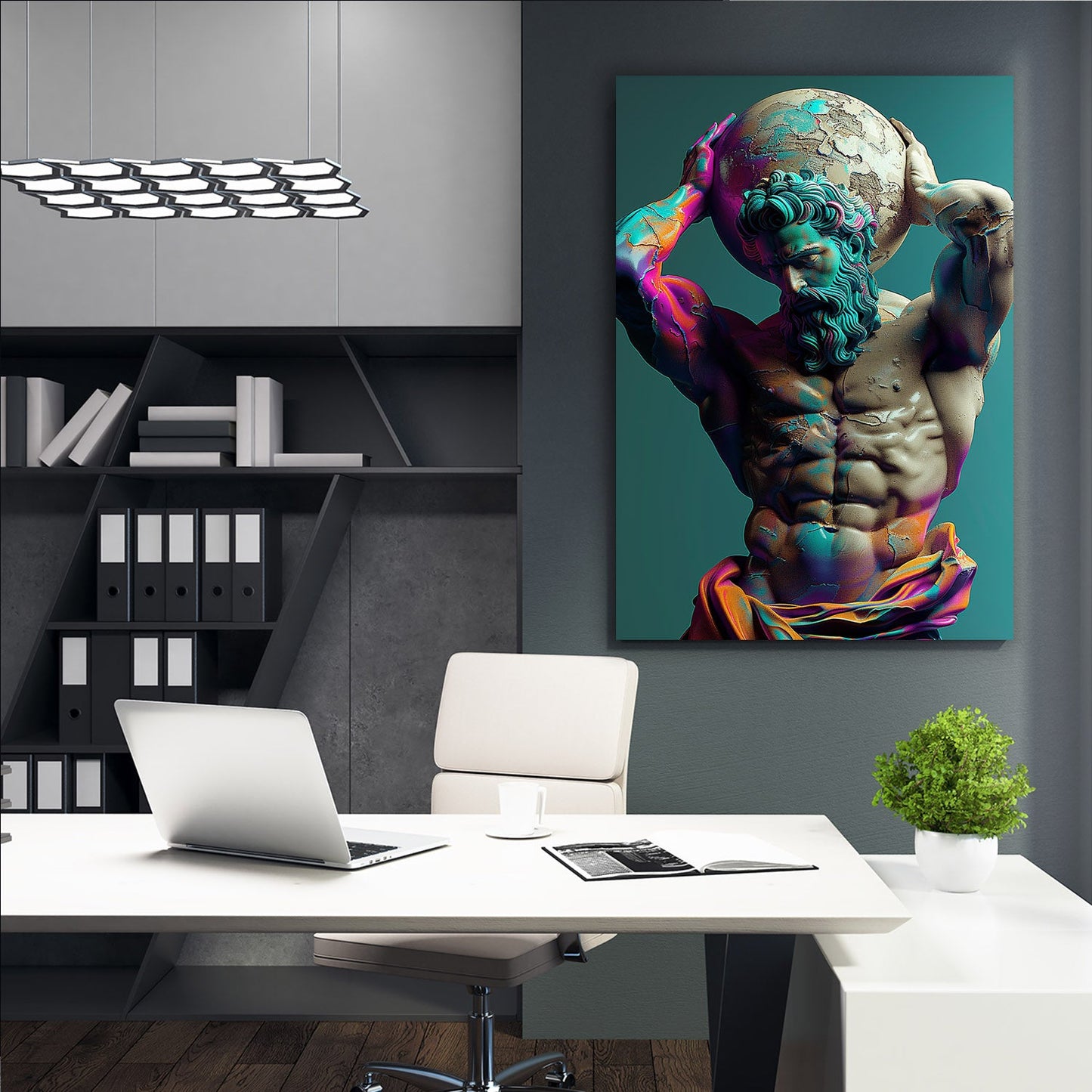 Colorful Atlas Digital Sculpture