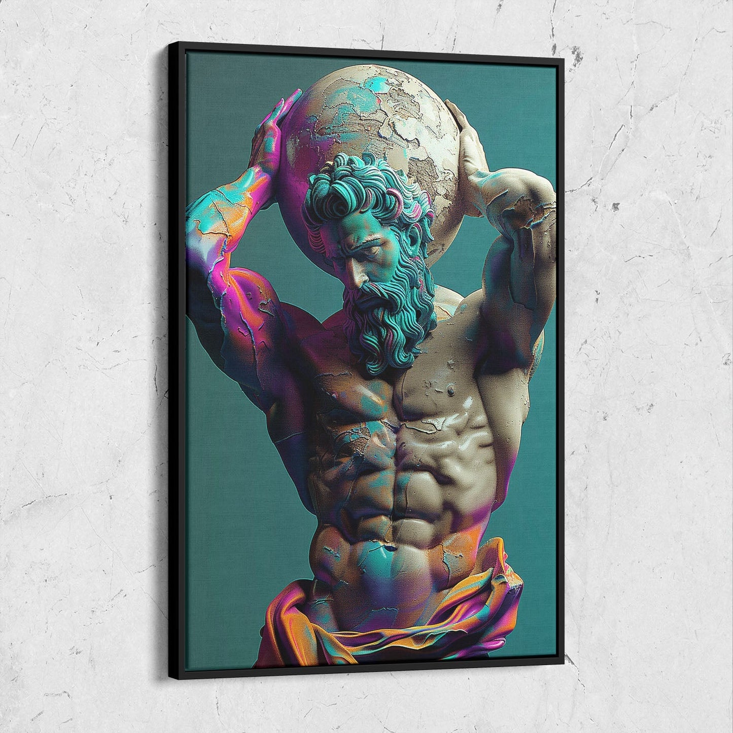 Colorful Atlas Digital Sculpture