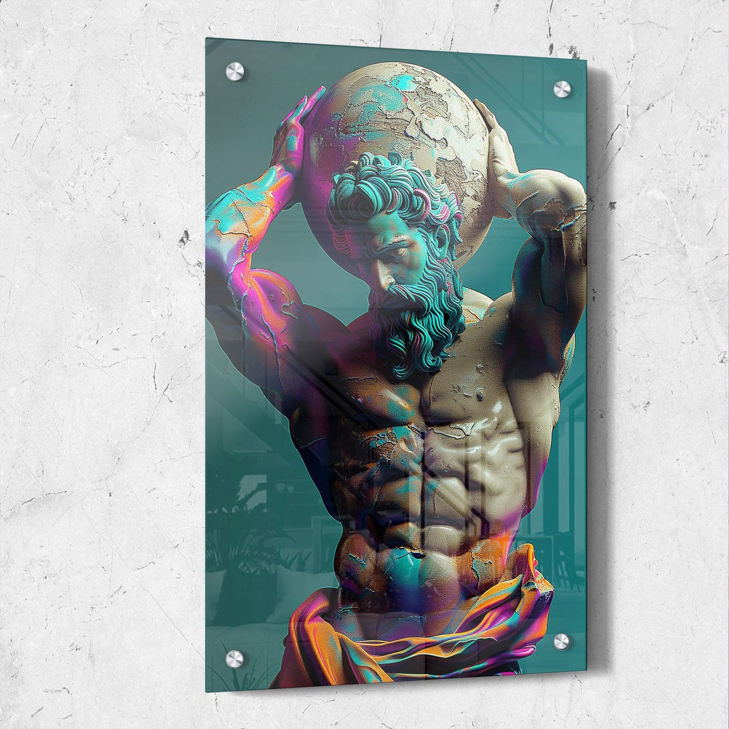 Colorful Atlas Digital Sculpture