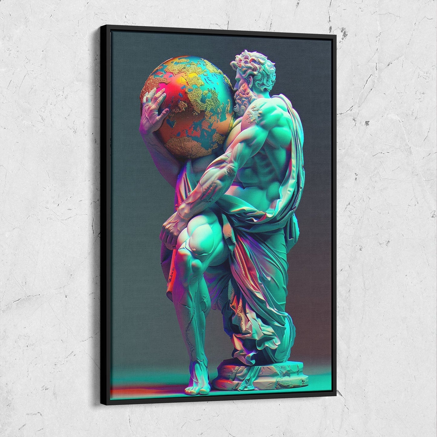 Colorful Atlas Sculpture Art