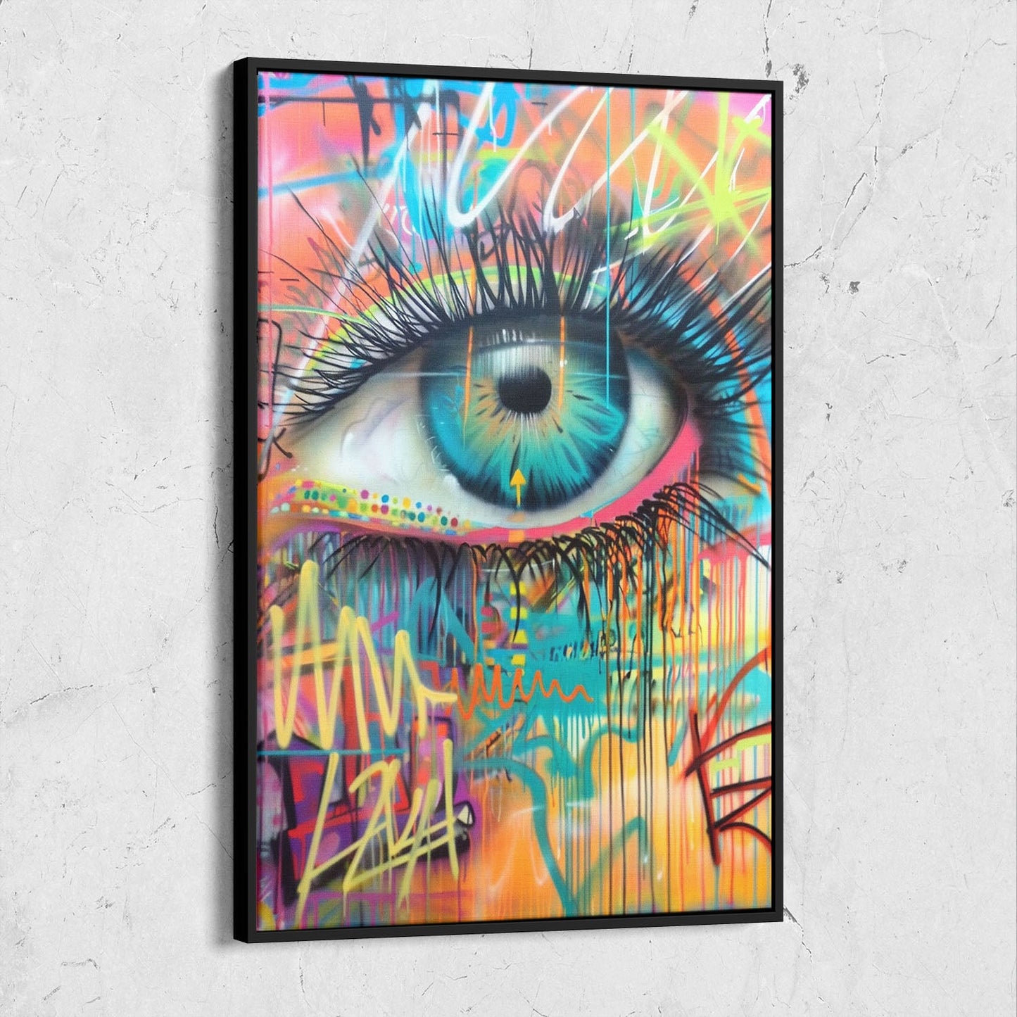 Colorful Graffiti Eye Painting