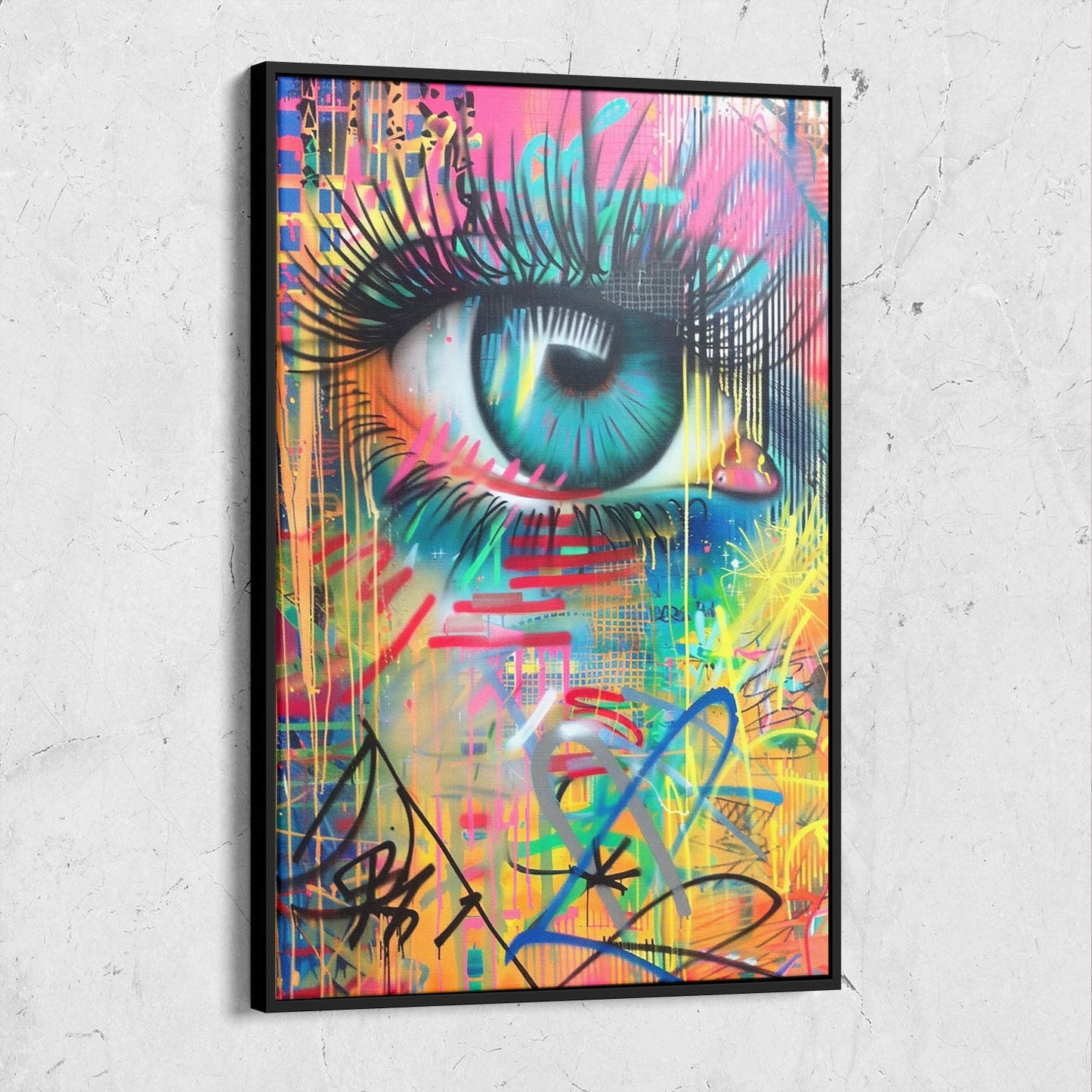 Colorful Graffiti Eye Street Art