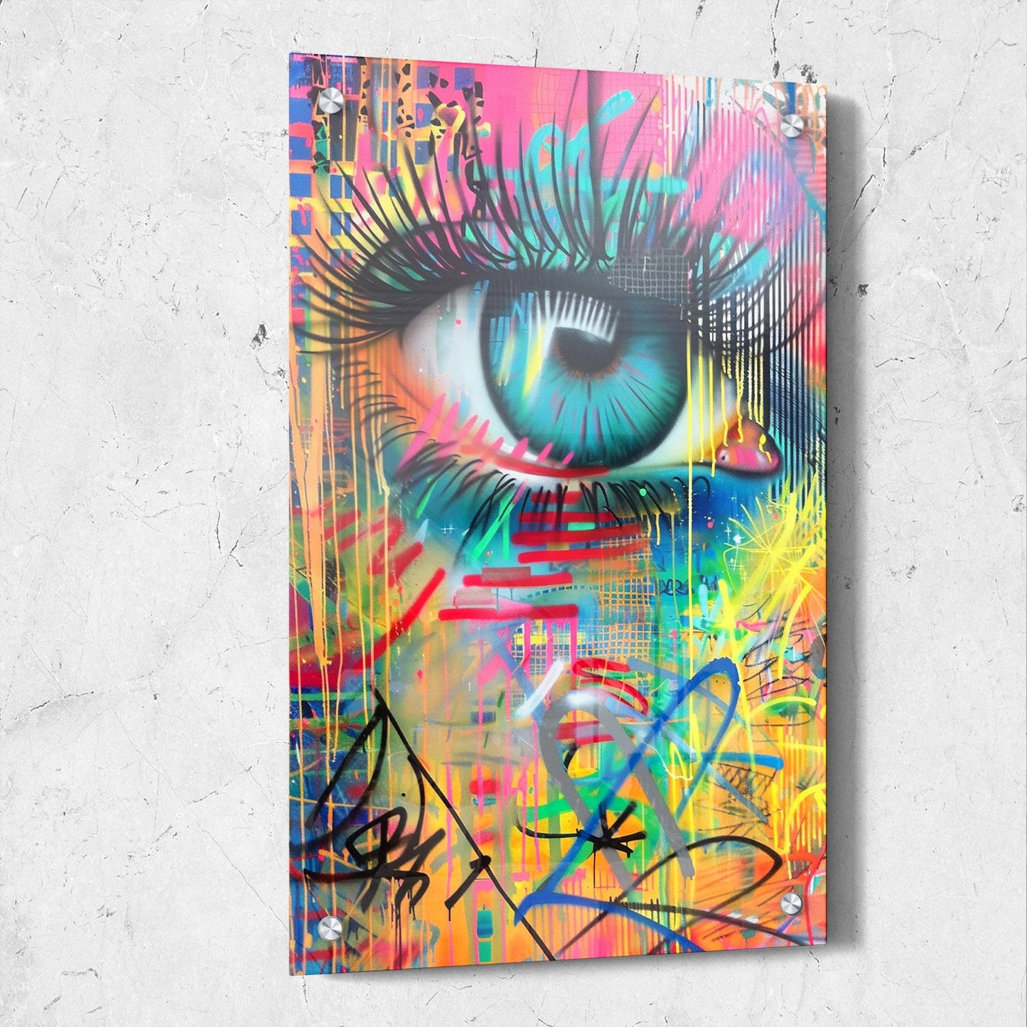 Colorful Graffiti Eye Street Art
