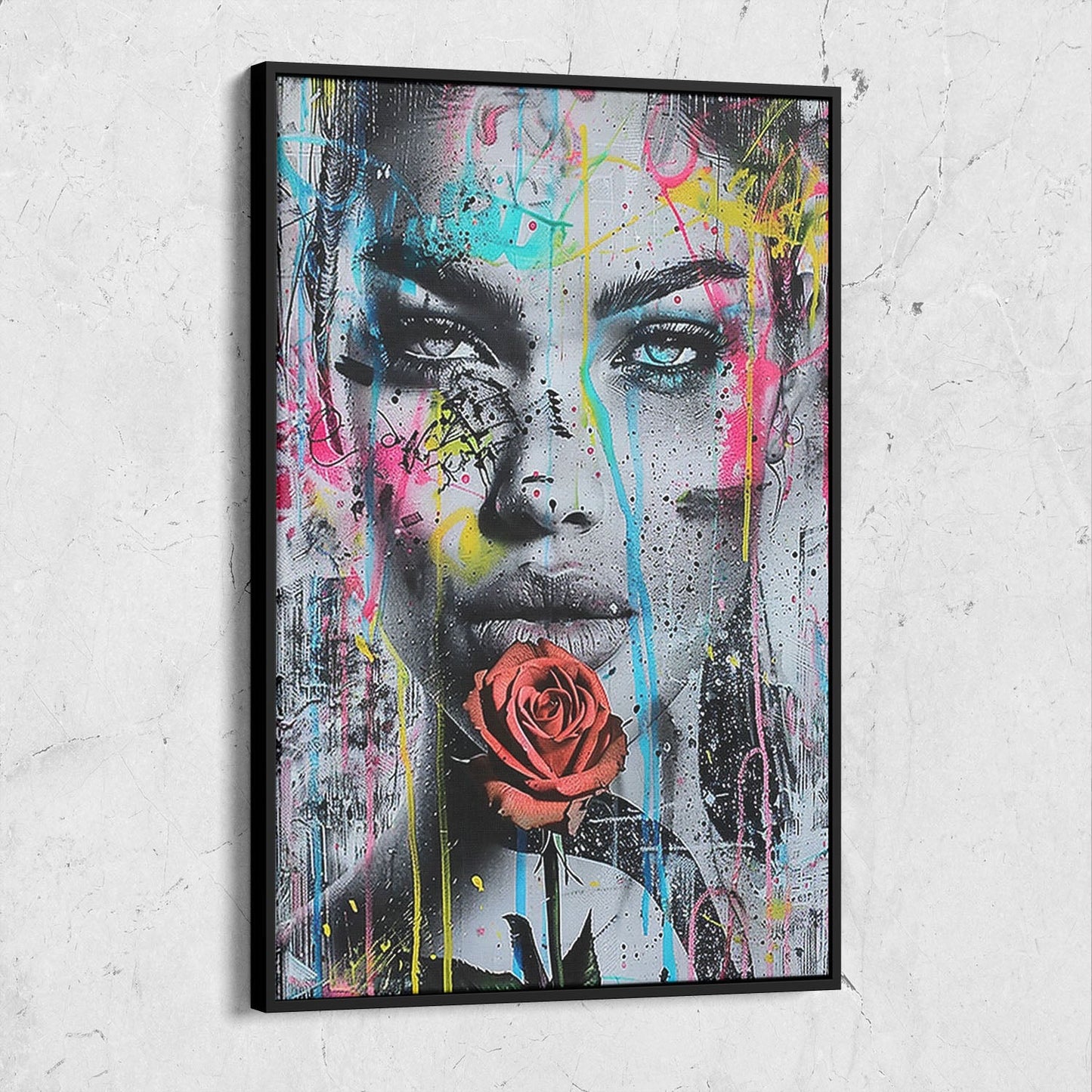 Colorful Street Art Woman Portrait