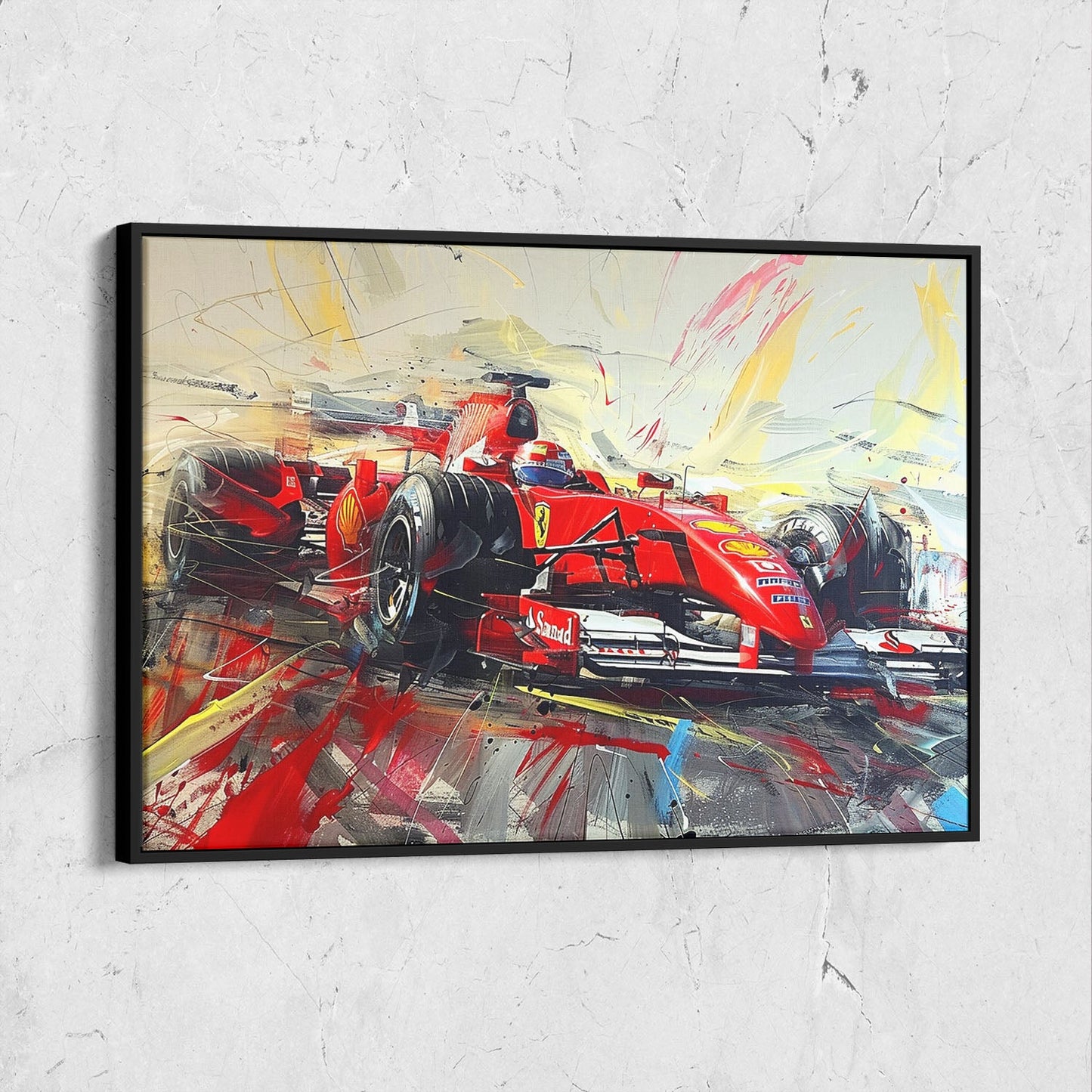 Ferrari F1 Car Abstract Art