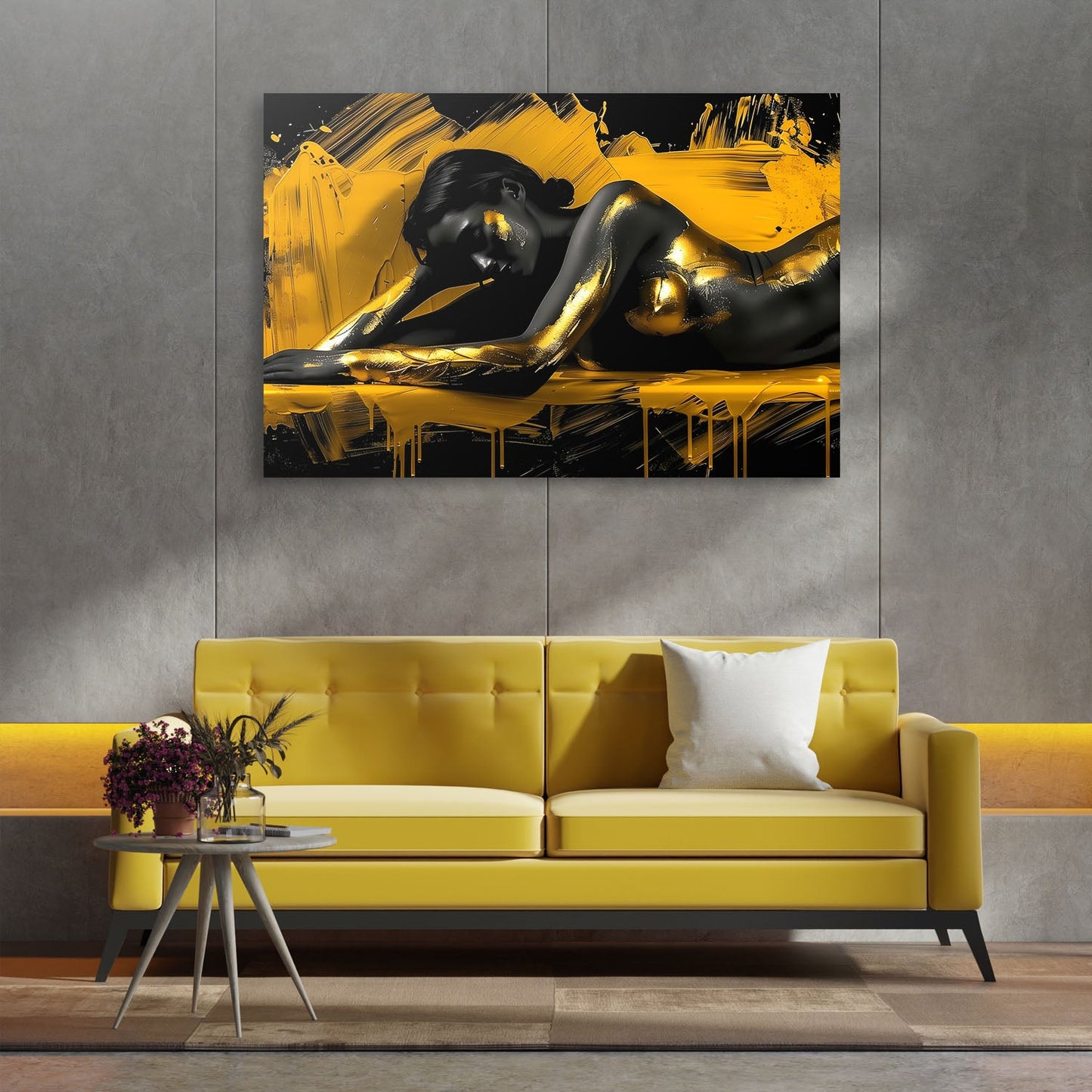 Gold Paint Woman Digital Art