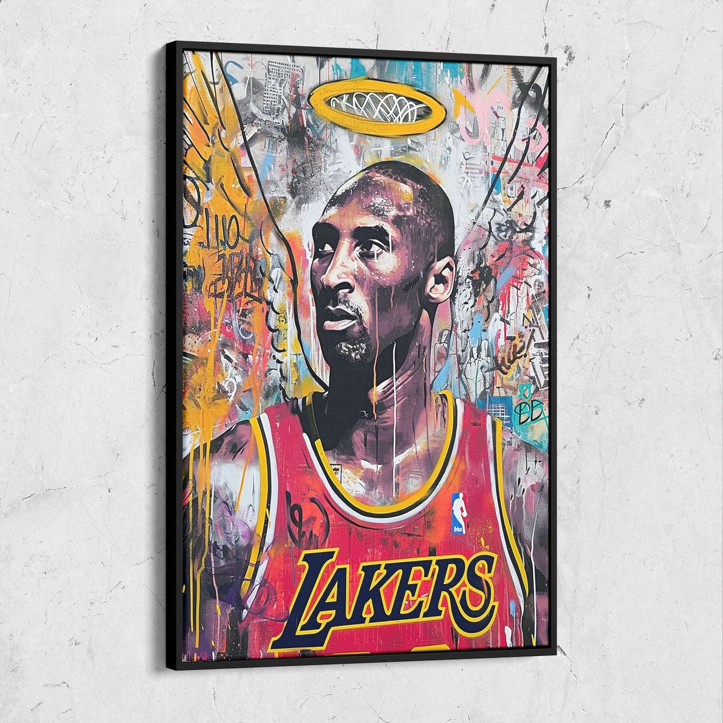 Kobe Bryant Lakers Street Art Painting