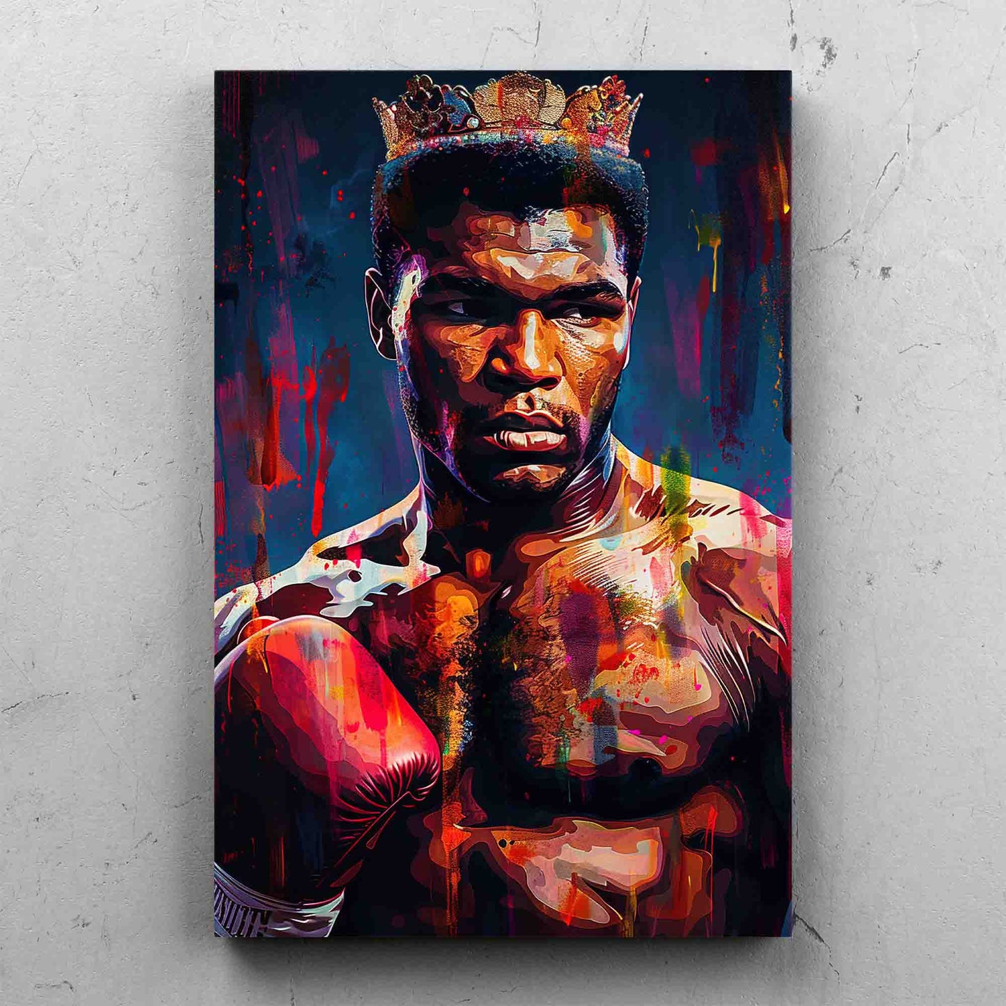 Muhammad Ali King Abstract Painting
