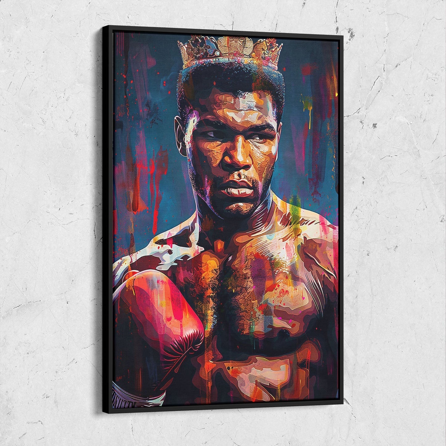 Muhammad Ali King Abstract Painting