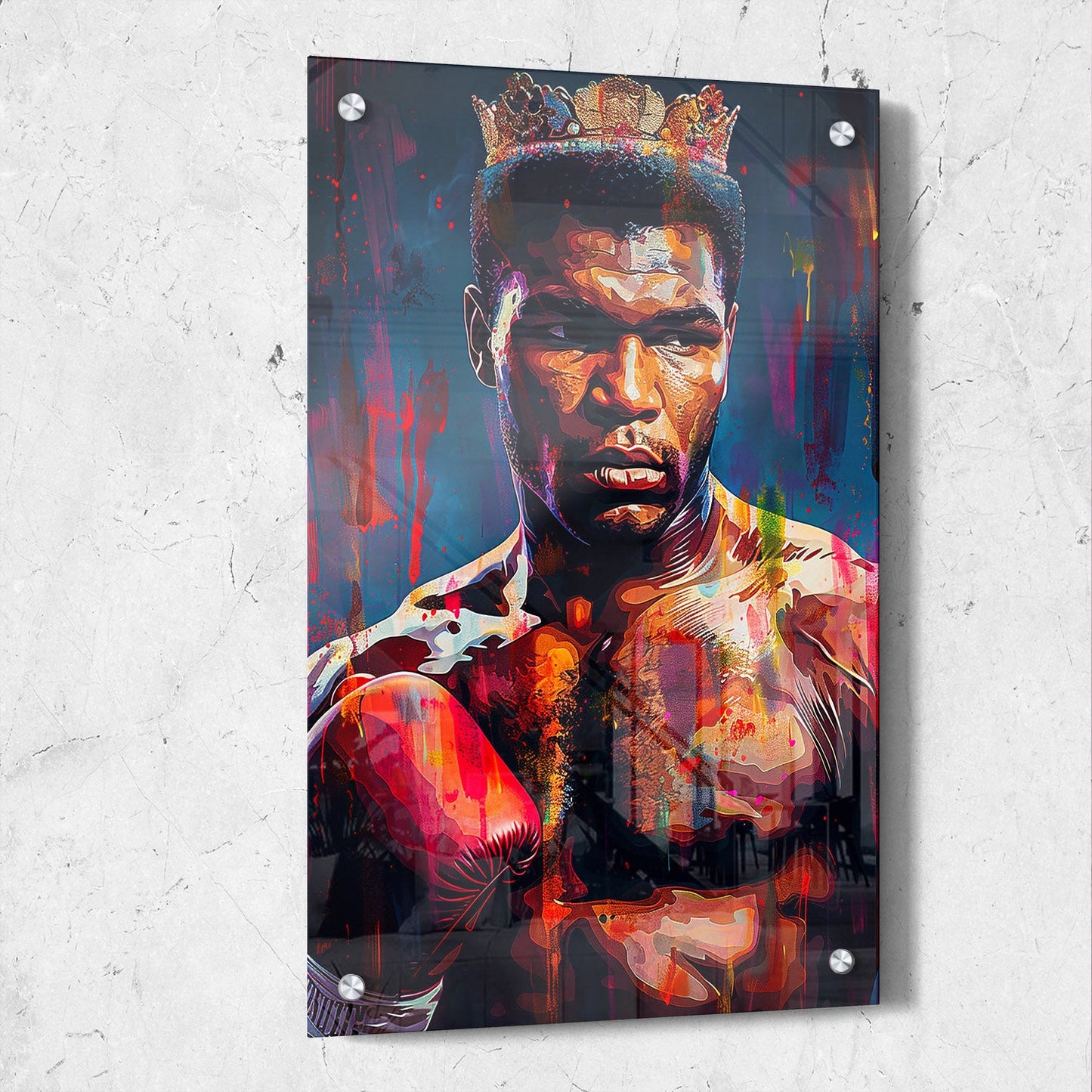 Muhammad Ali King Abstract Painting
