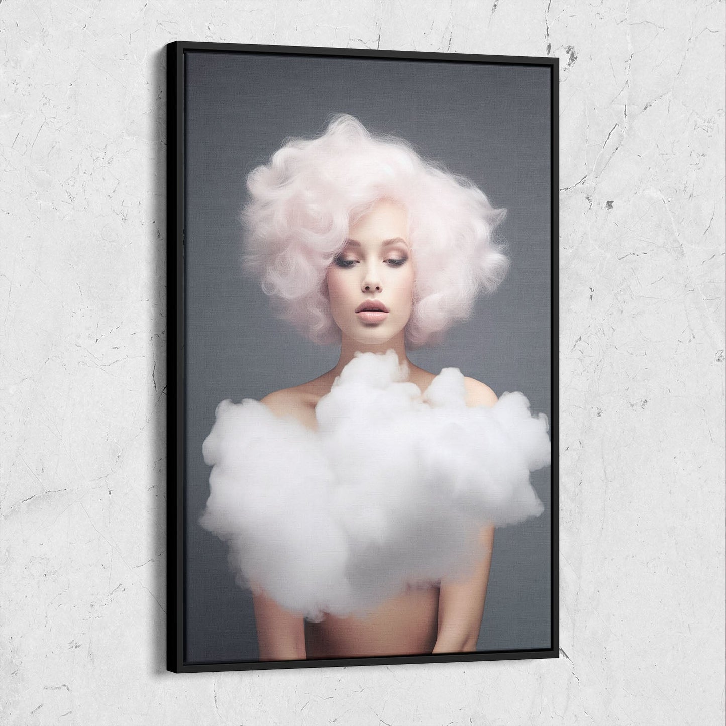 Pink Hair Cloud Digital Art