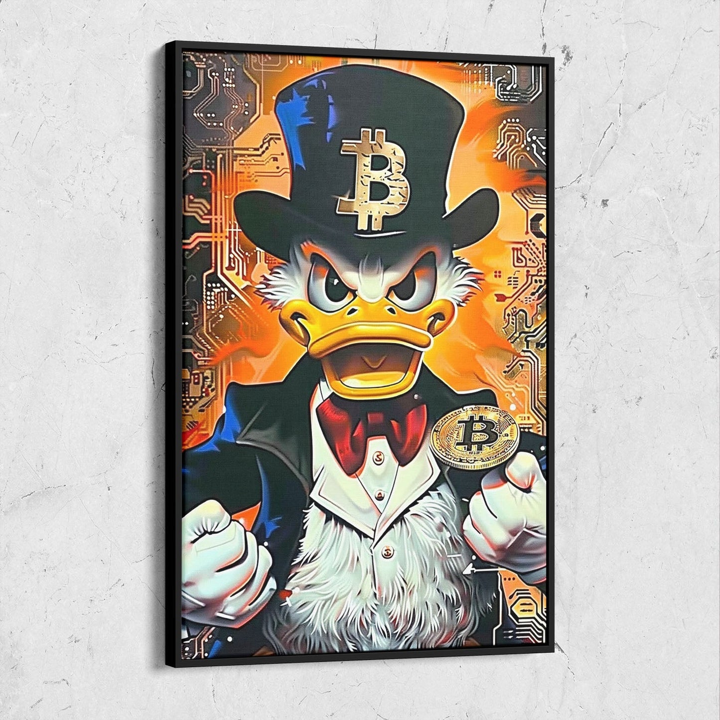 Scrooge McDuck Bitcoin Pop Art