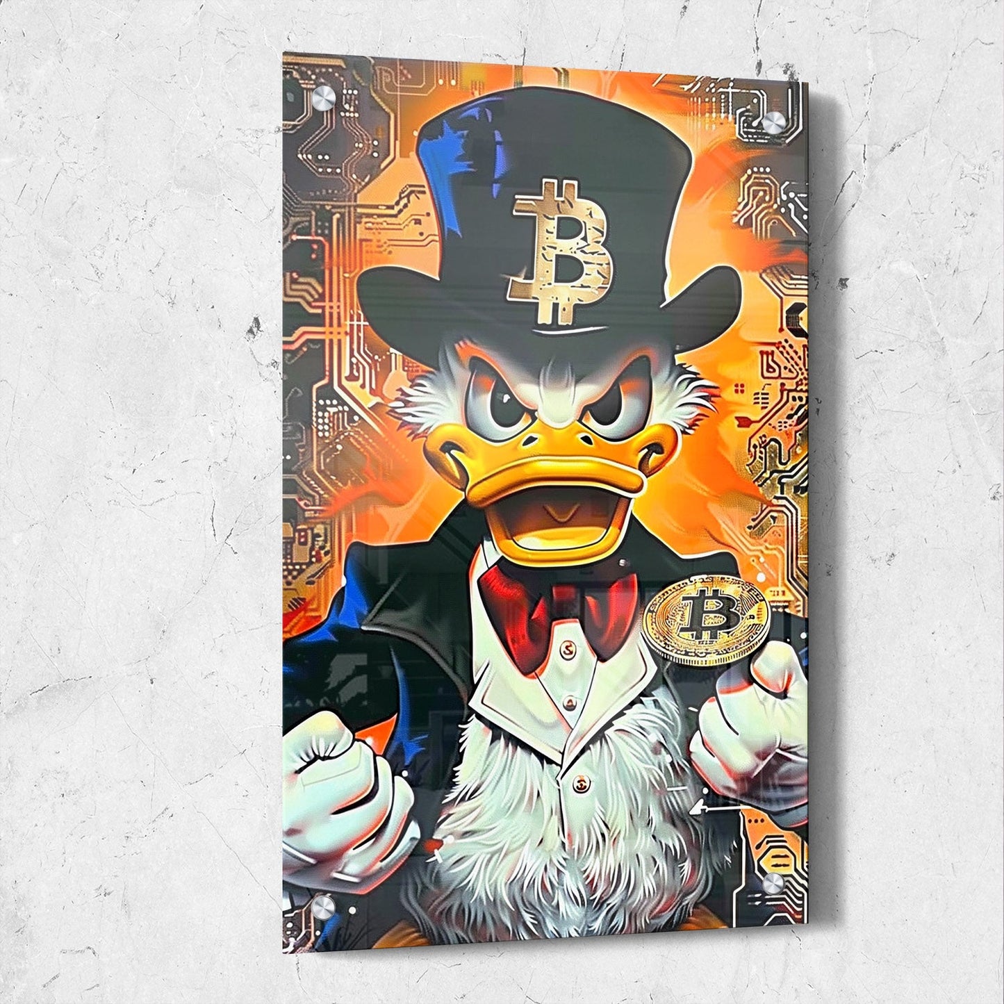 Scrooge McDuck Bitcoin Pop Art