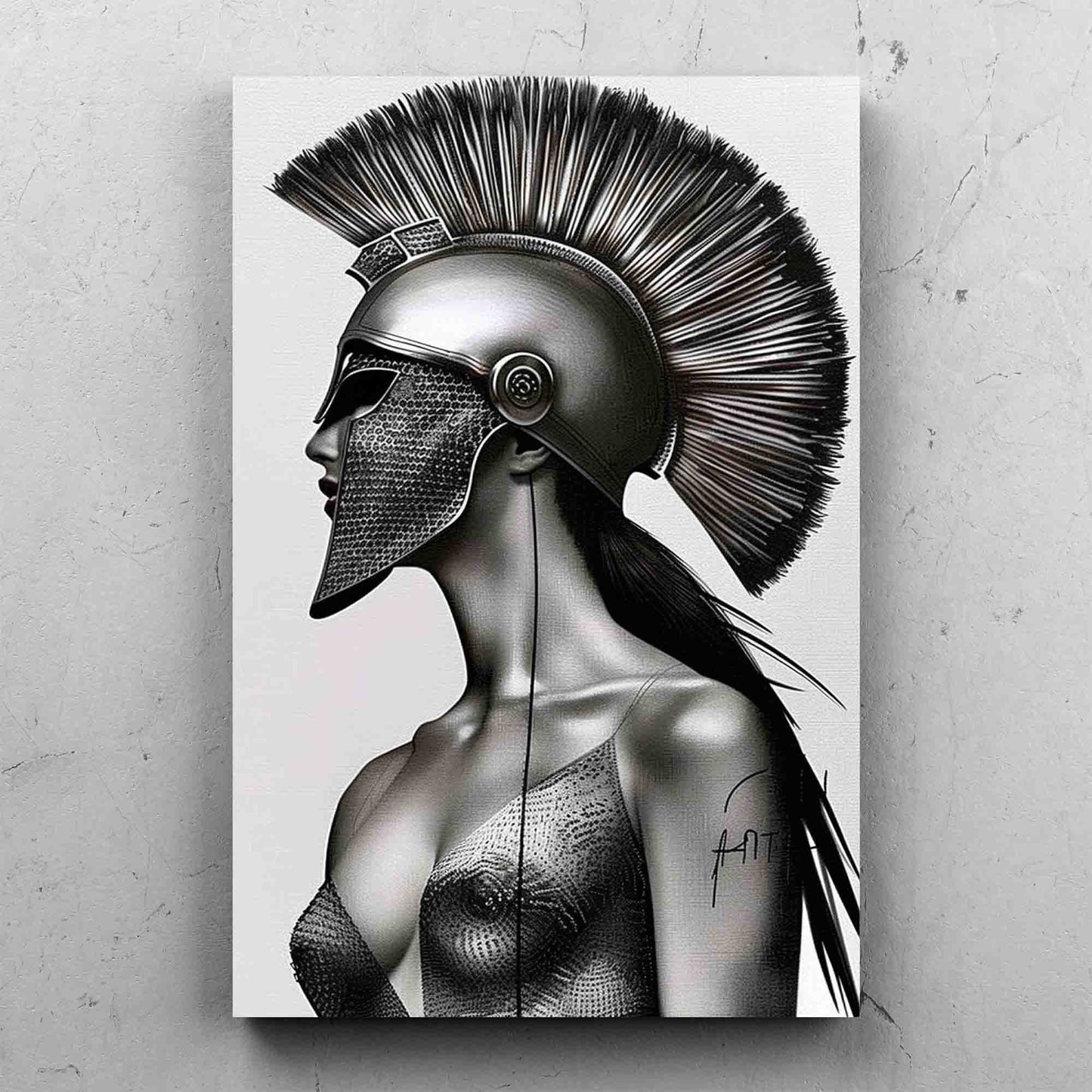 Spartan Woman Digital Portrait