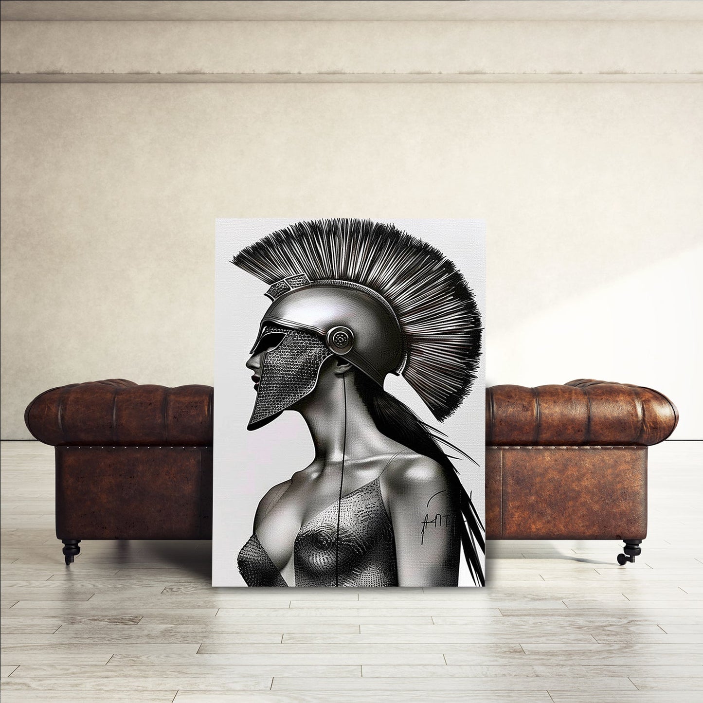 Spartan Woman Digital Portrait
