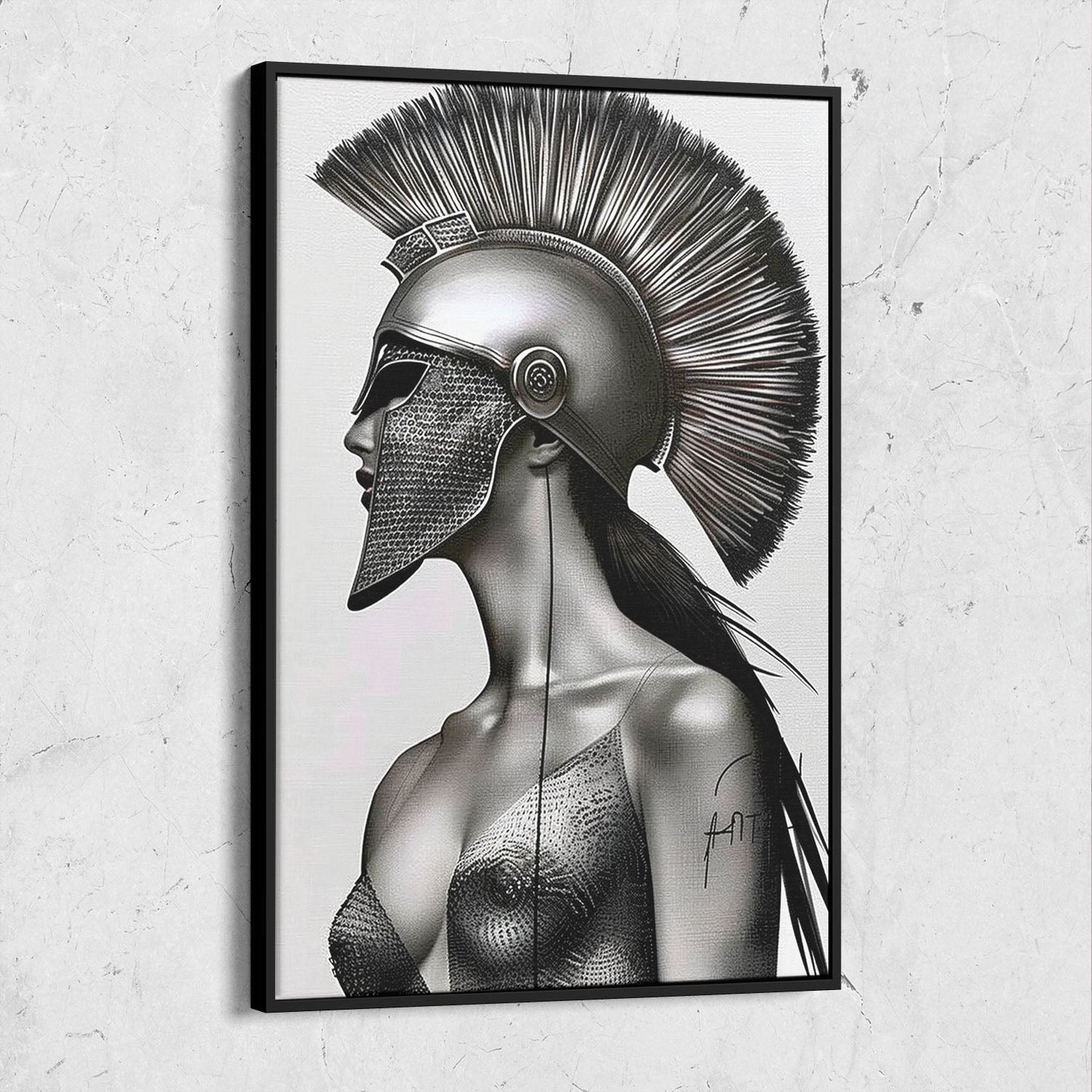 Spartan Woman Digital Portrait