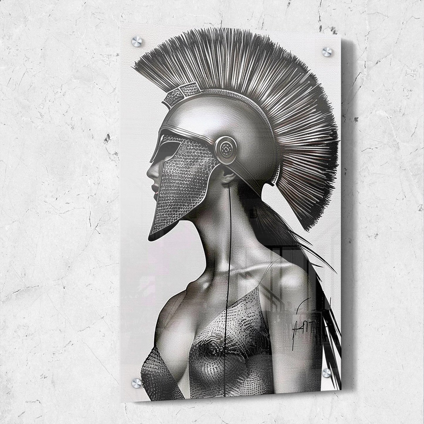 Spartan Woman Digital Portrait
