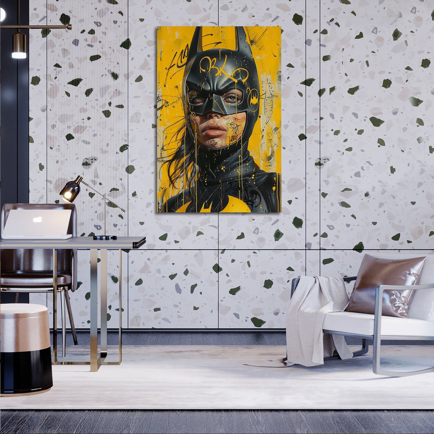 Street Art Batman Woman Portrait