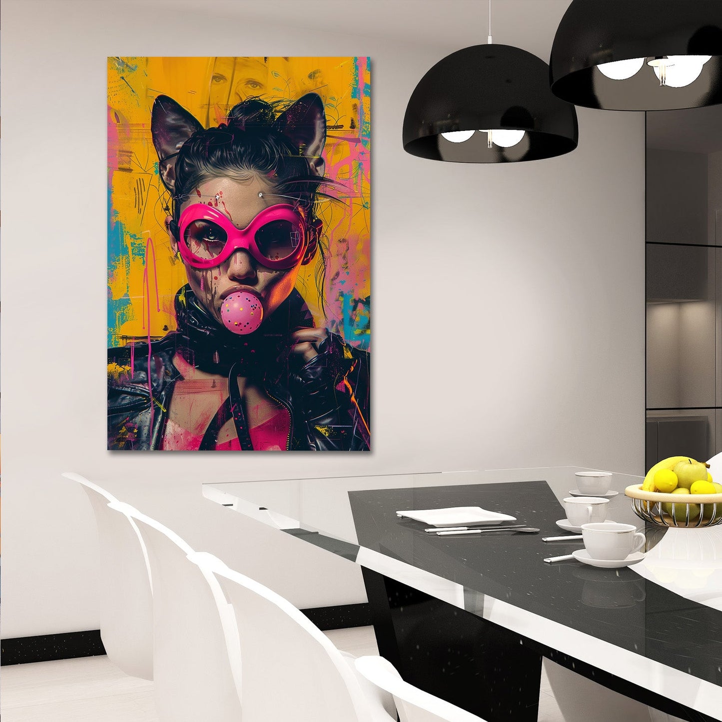 Street Art Cat Girl Portrait