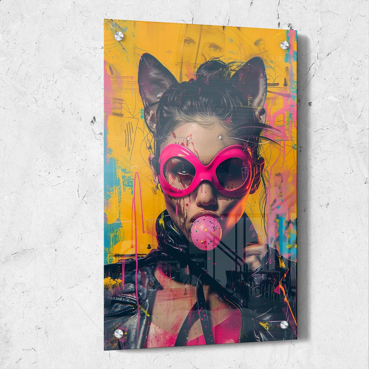 Street Art Cat Girl Portrait