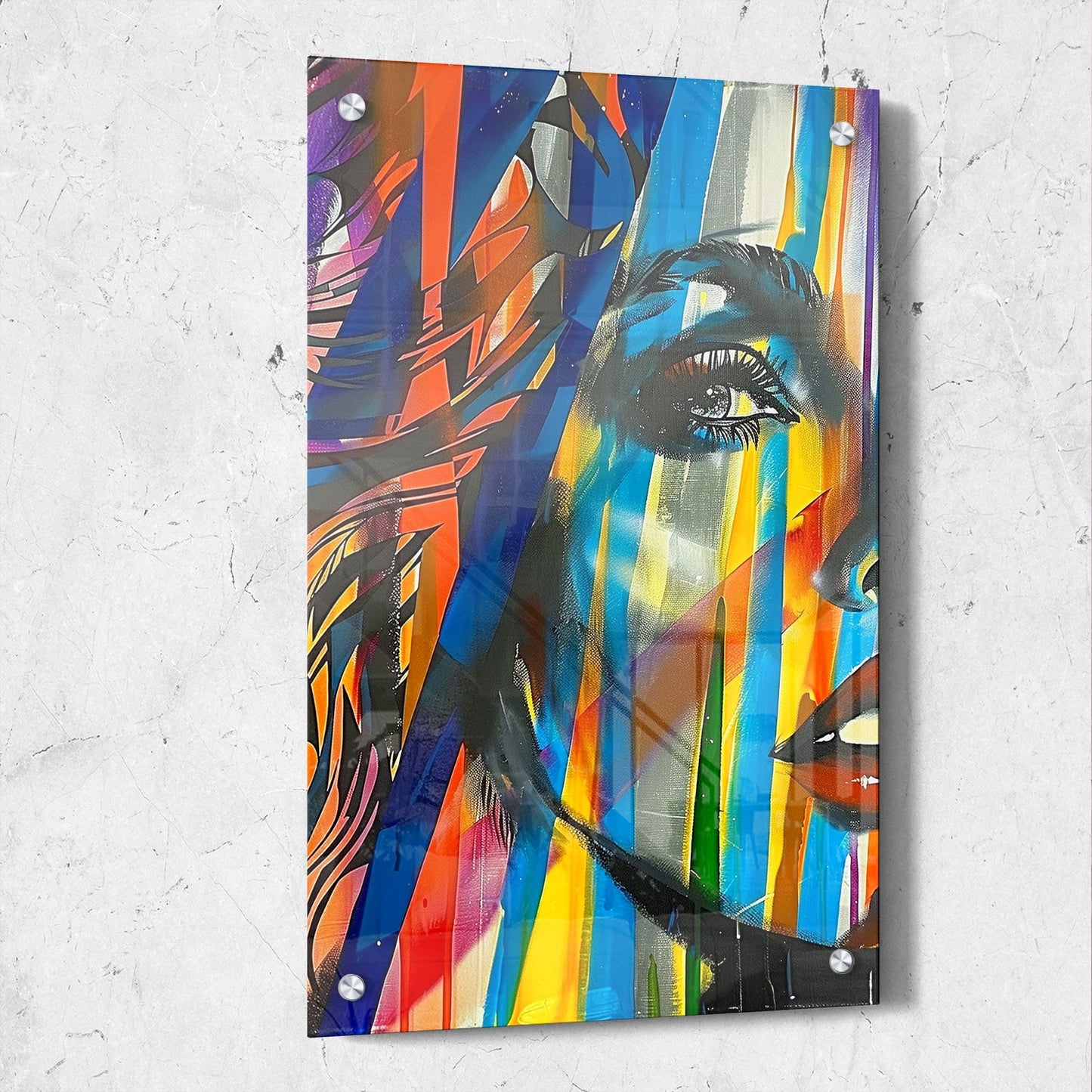 Street Art Woman Portrait Painting