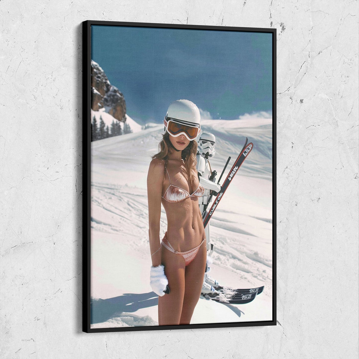 Surreal Stormtrooper Skiing Art
