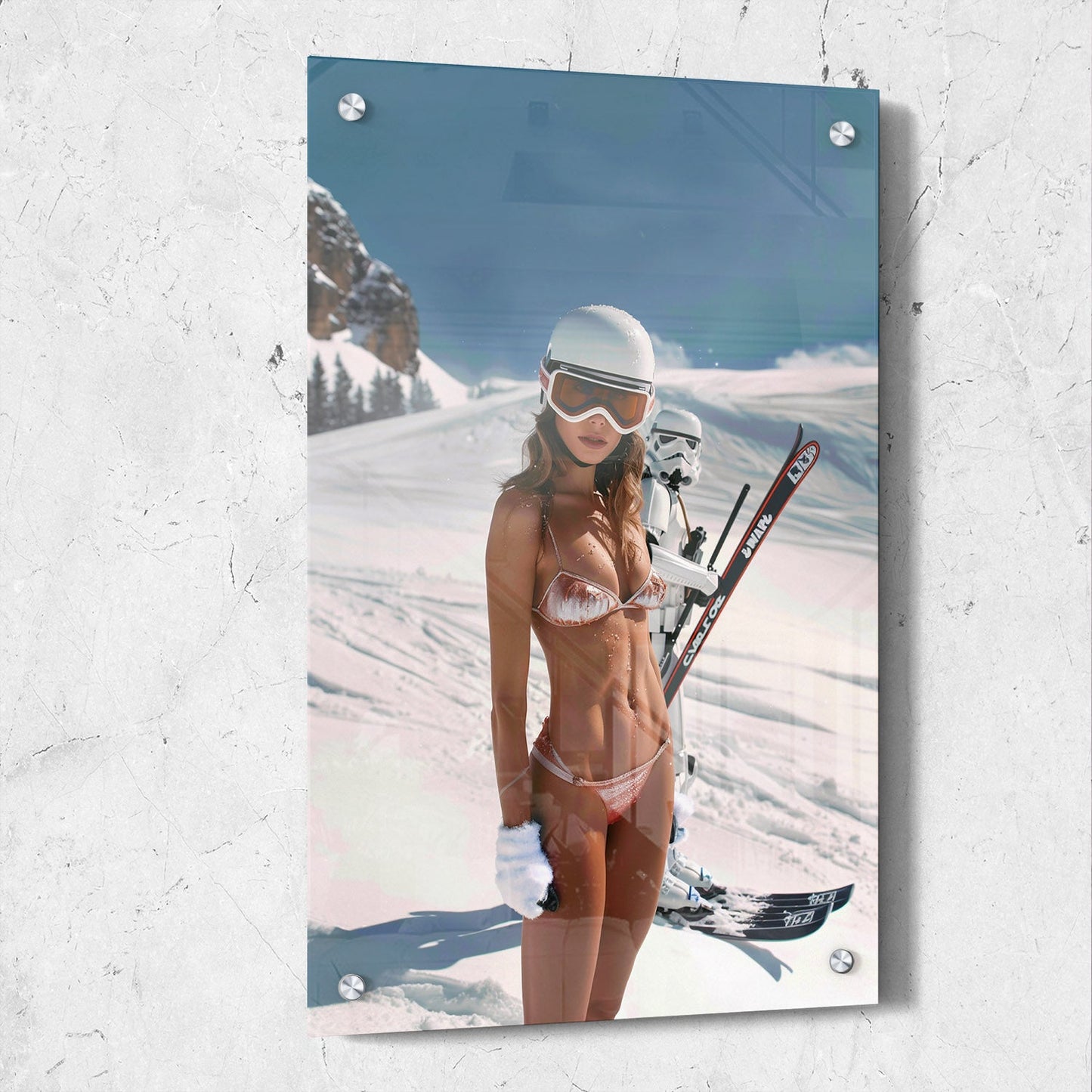 Surreal Stormtrooper Skiing Art
