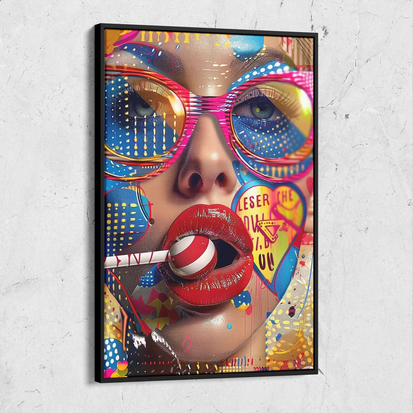 Vibrant Pop Art Woman Portrait