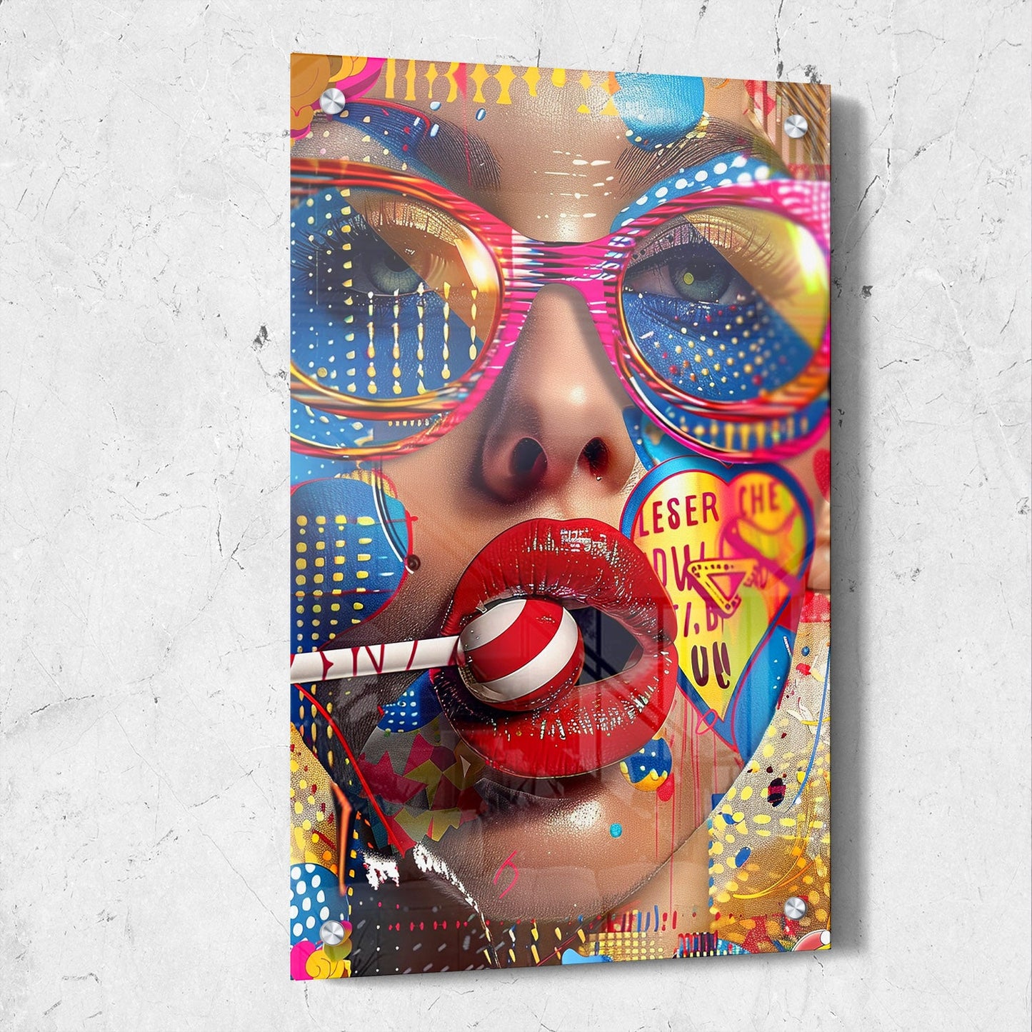 Vibrant Pop Art Woman Portrait