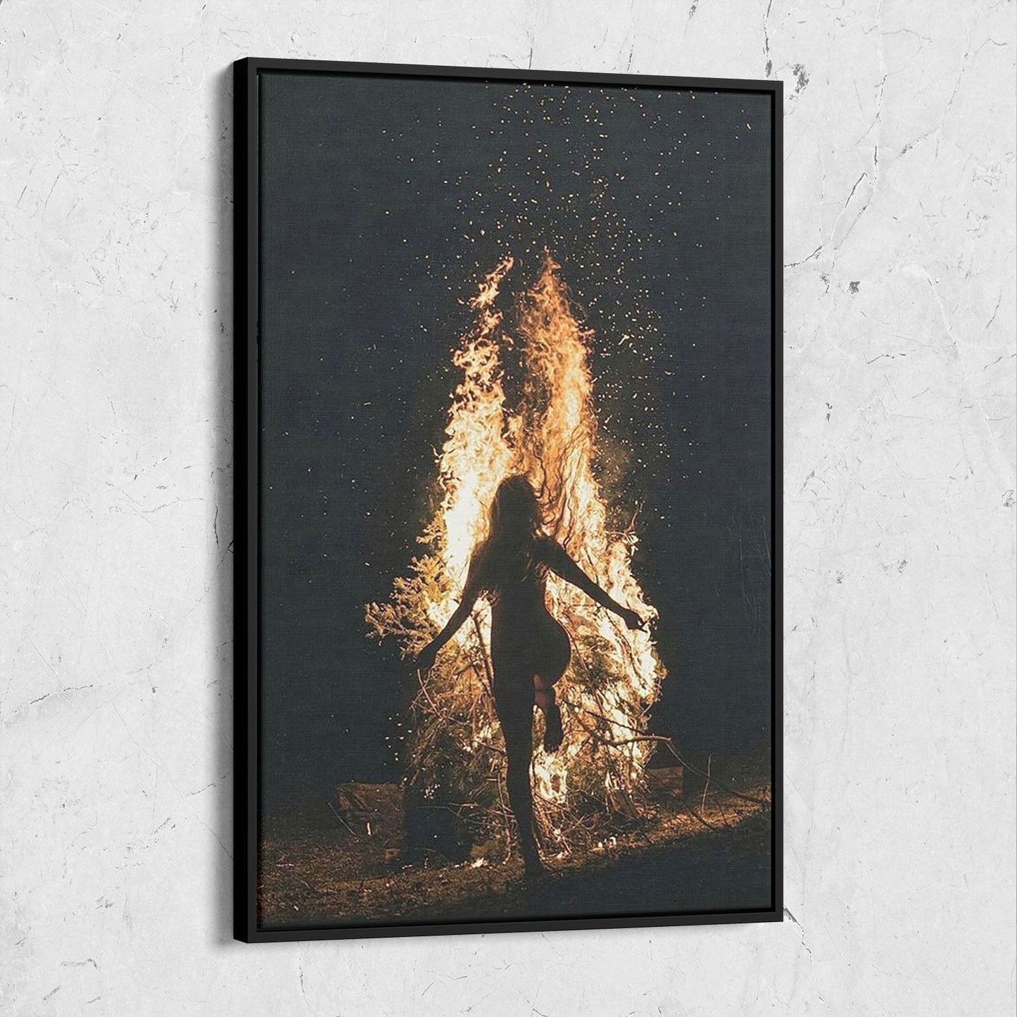 Woman Fire Dance Art